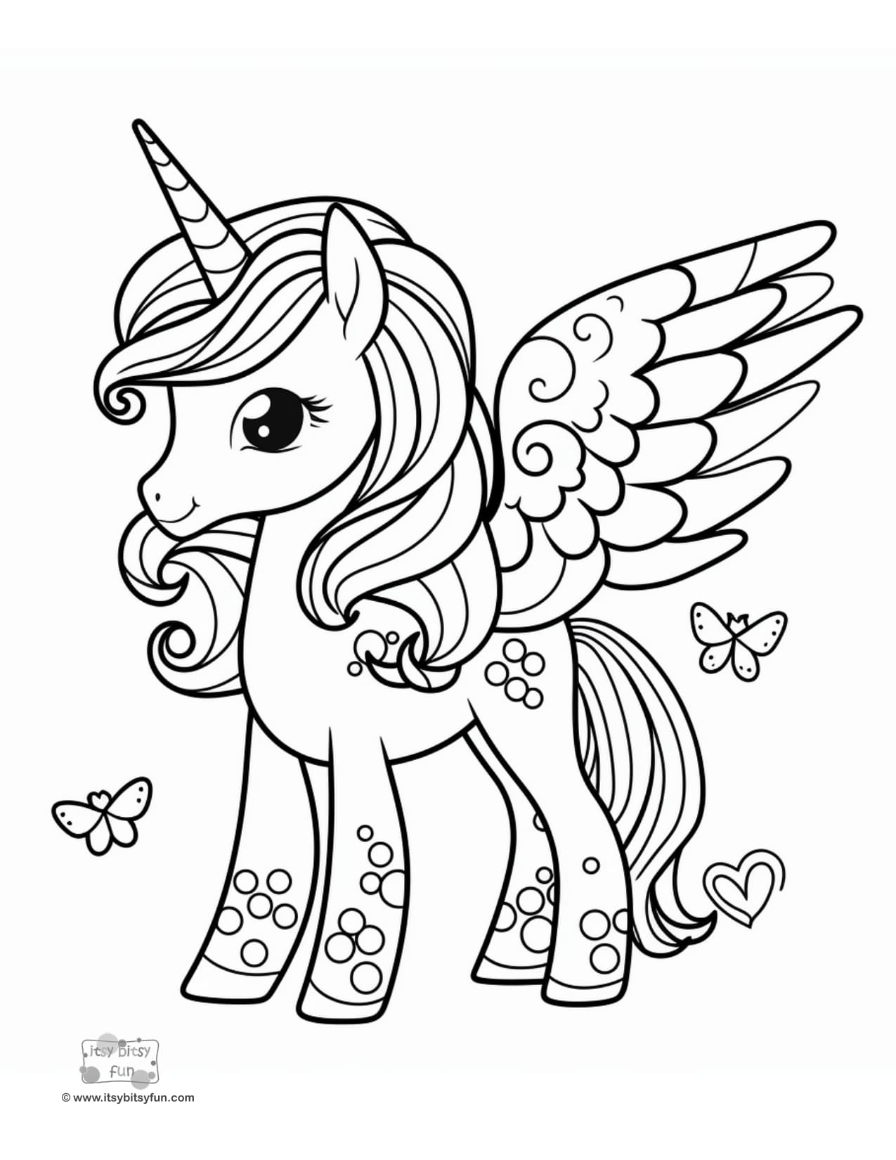 Printable Free Unicorn Coloring Pages