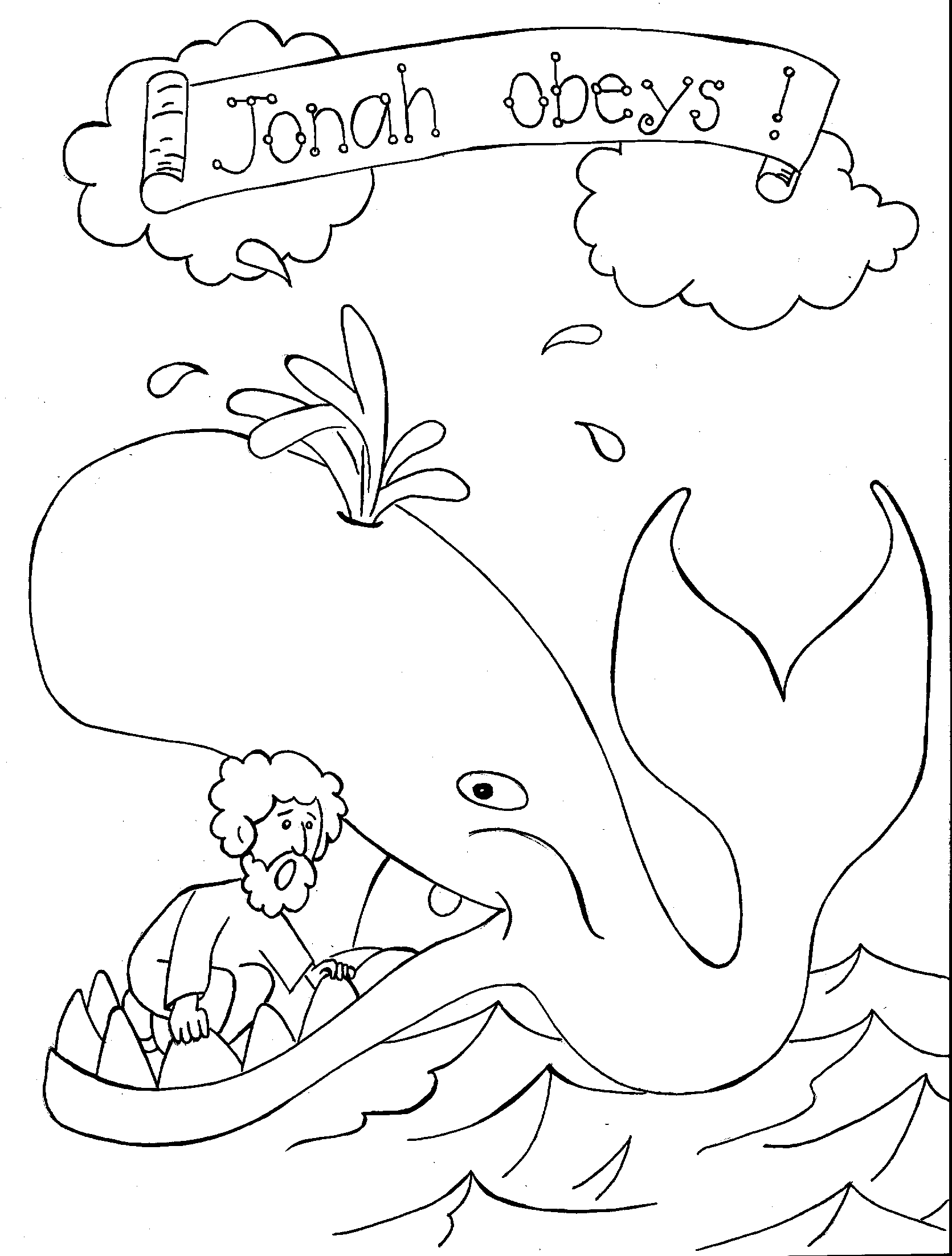 Printable Whale Coloring Pages