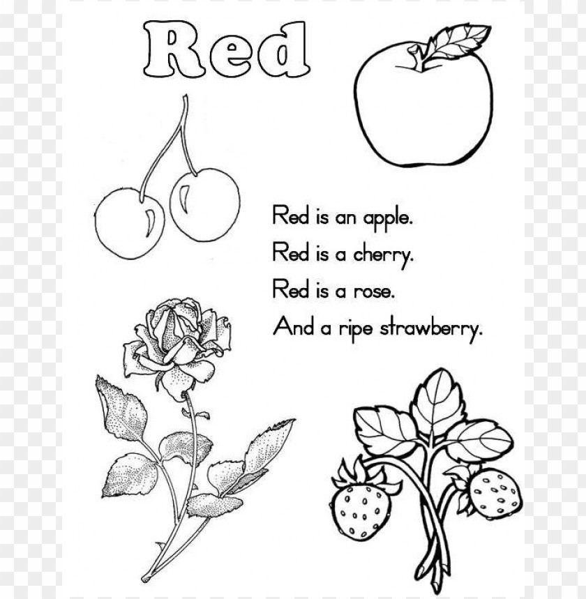 Free Red Coloring Pages