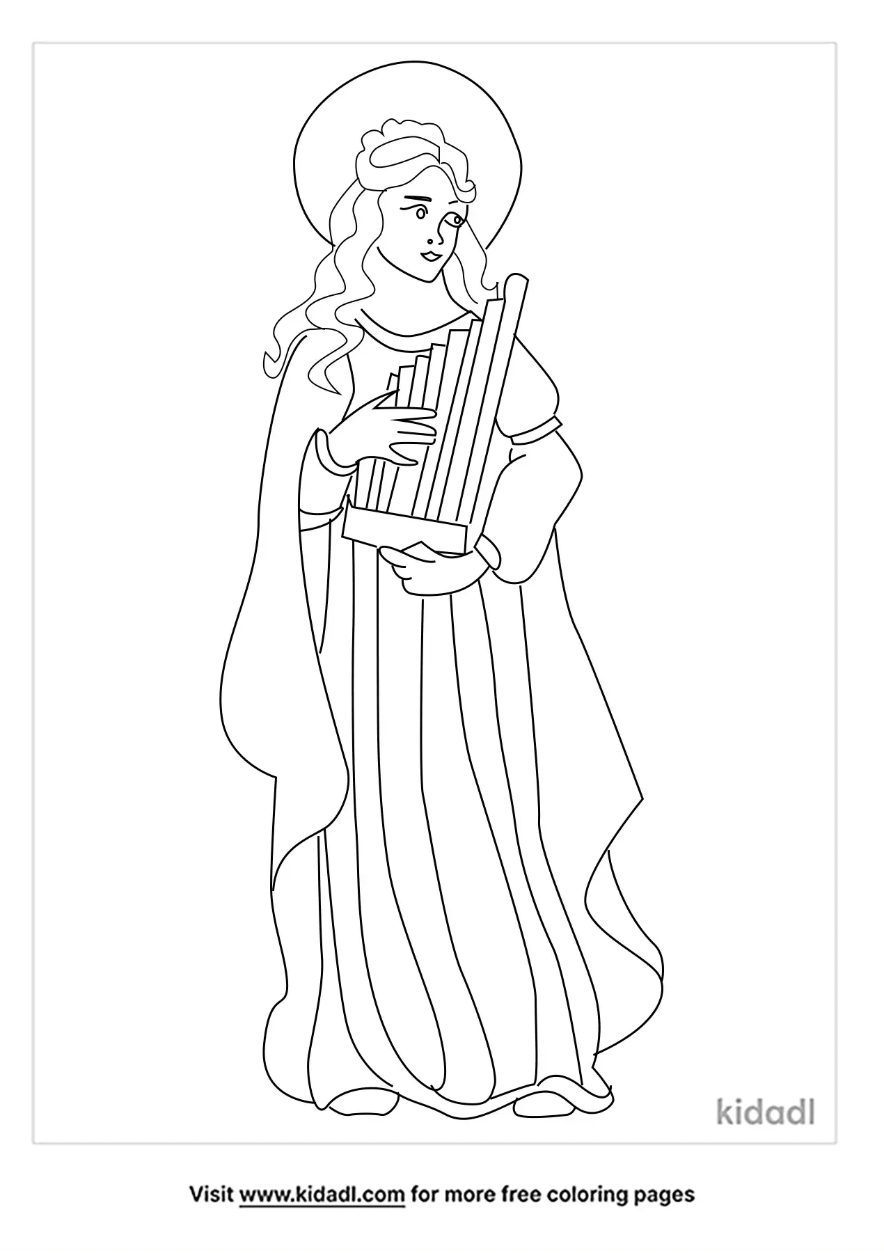 Free Saint Cecilia Coloring Page Coloring Page Printables Kidadl