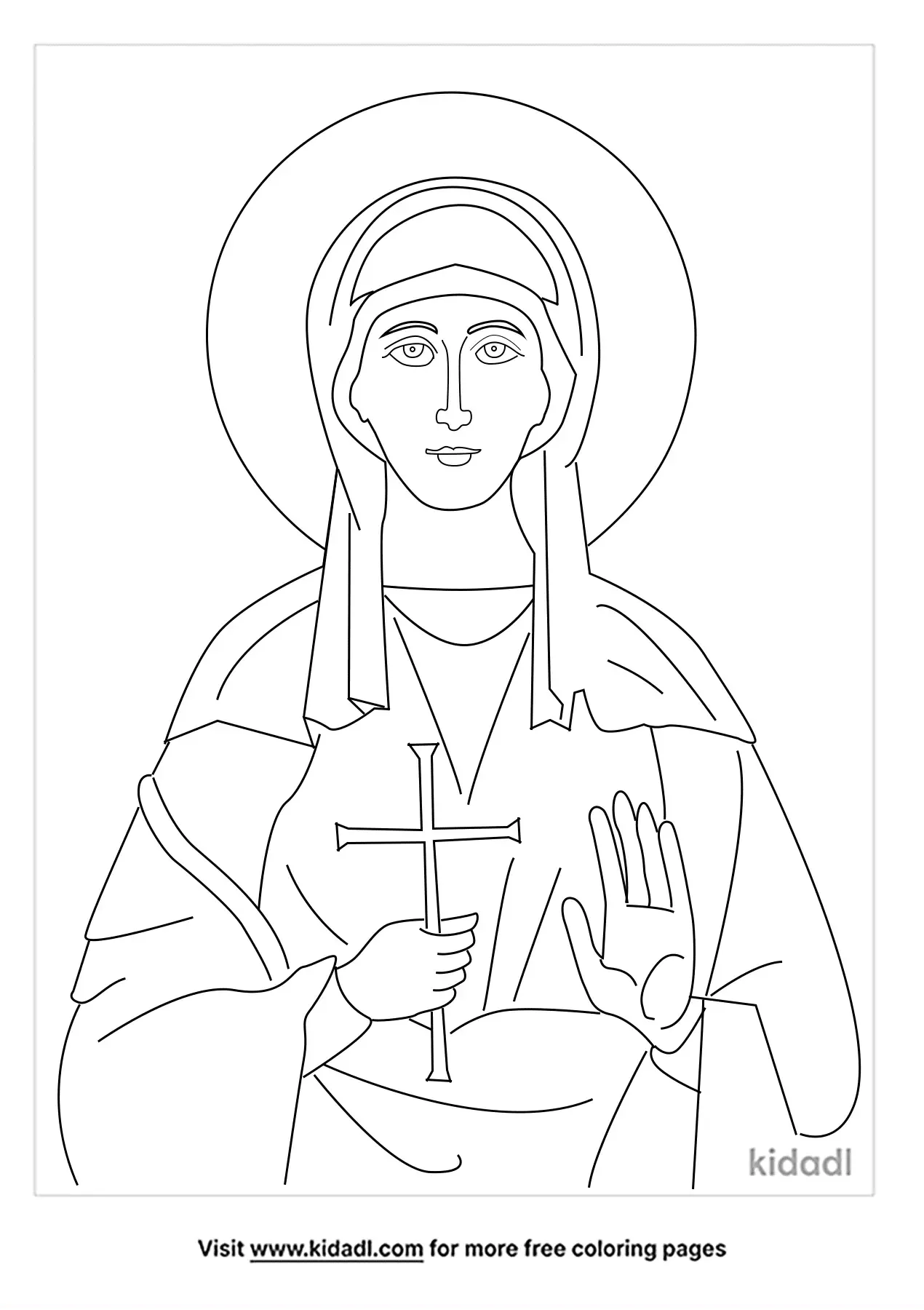 Free Saint Cecilia Coloring Page Coloring Page Printables Kidadl
