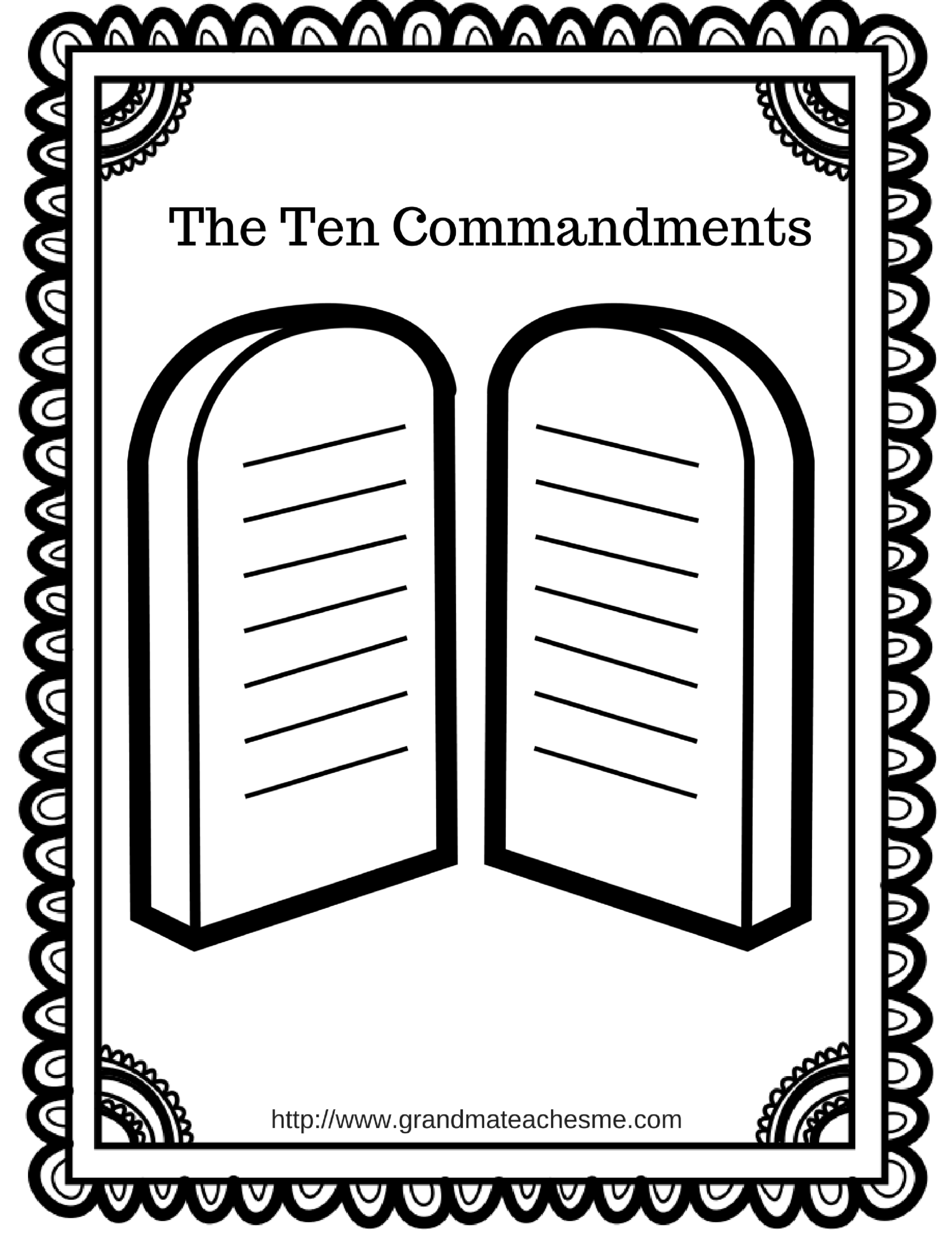 Free Ten Commandments Printable