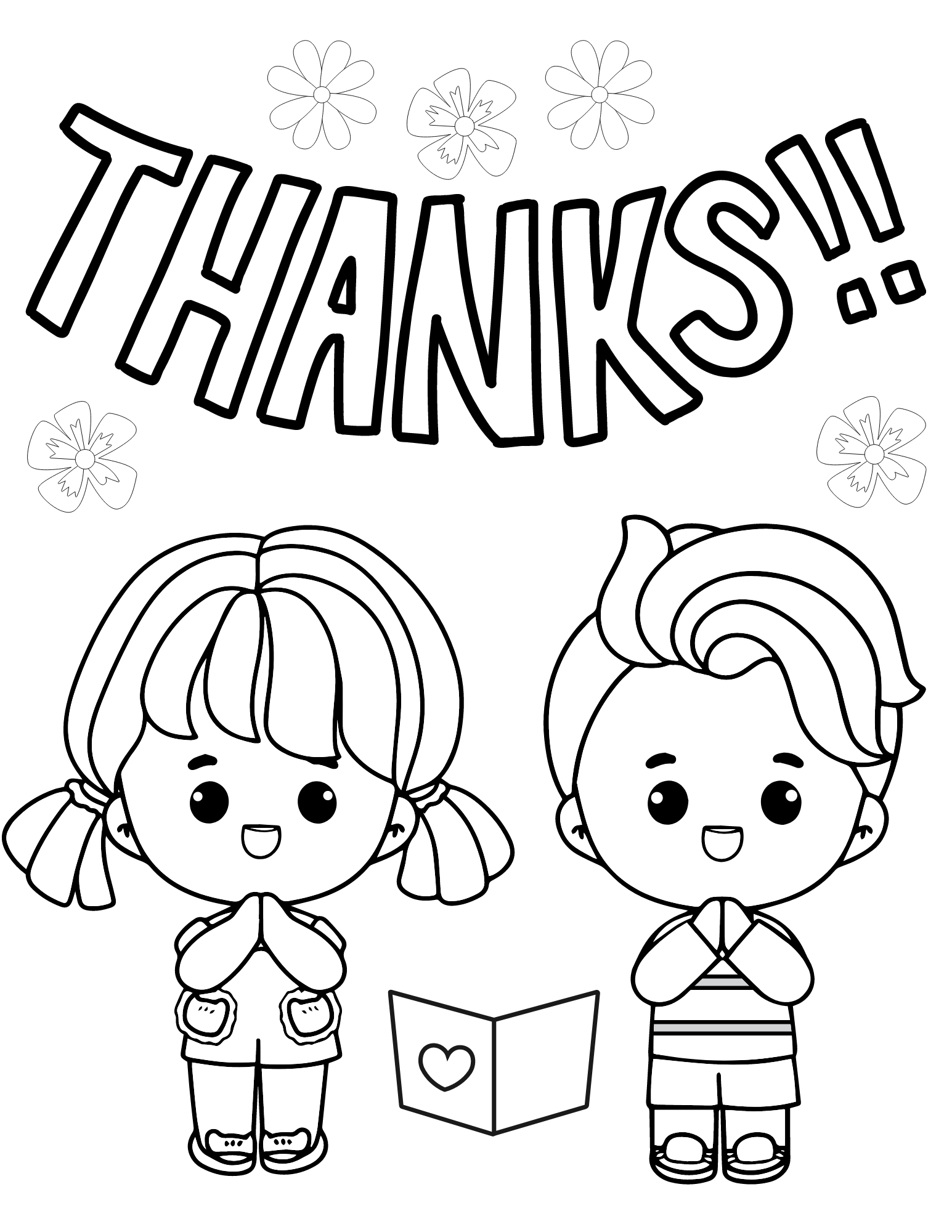 Thank You Coloring Pages Printable