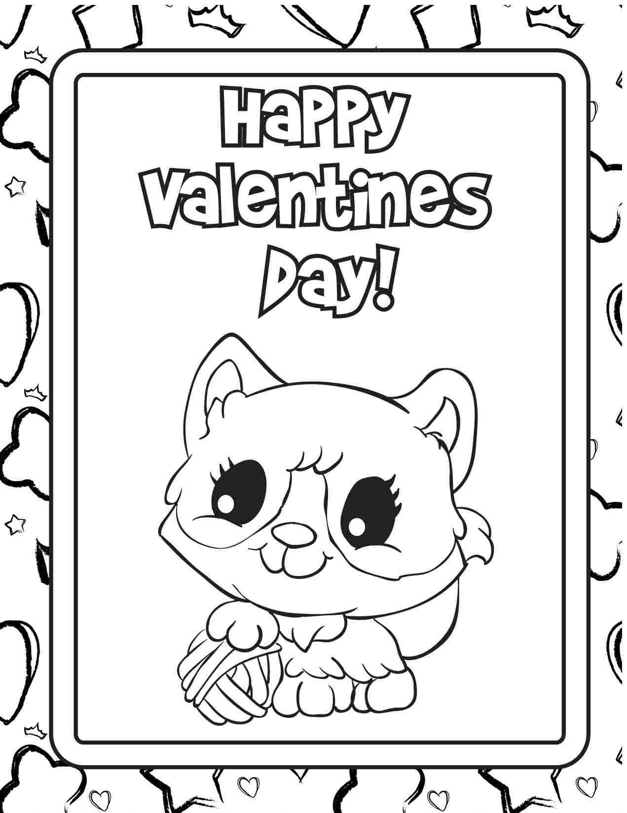 Valentine Day Printable Coloring Pages