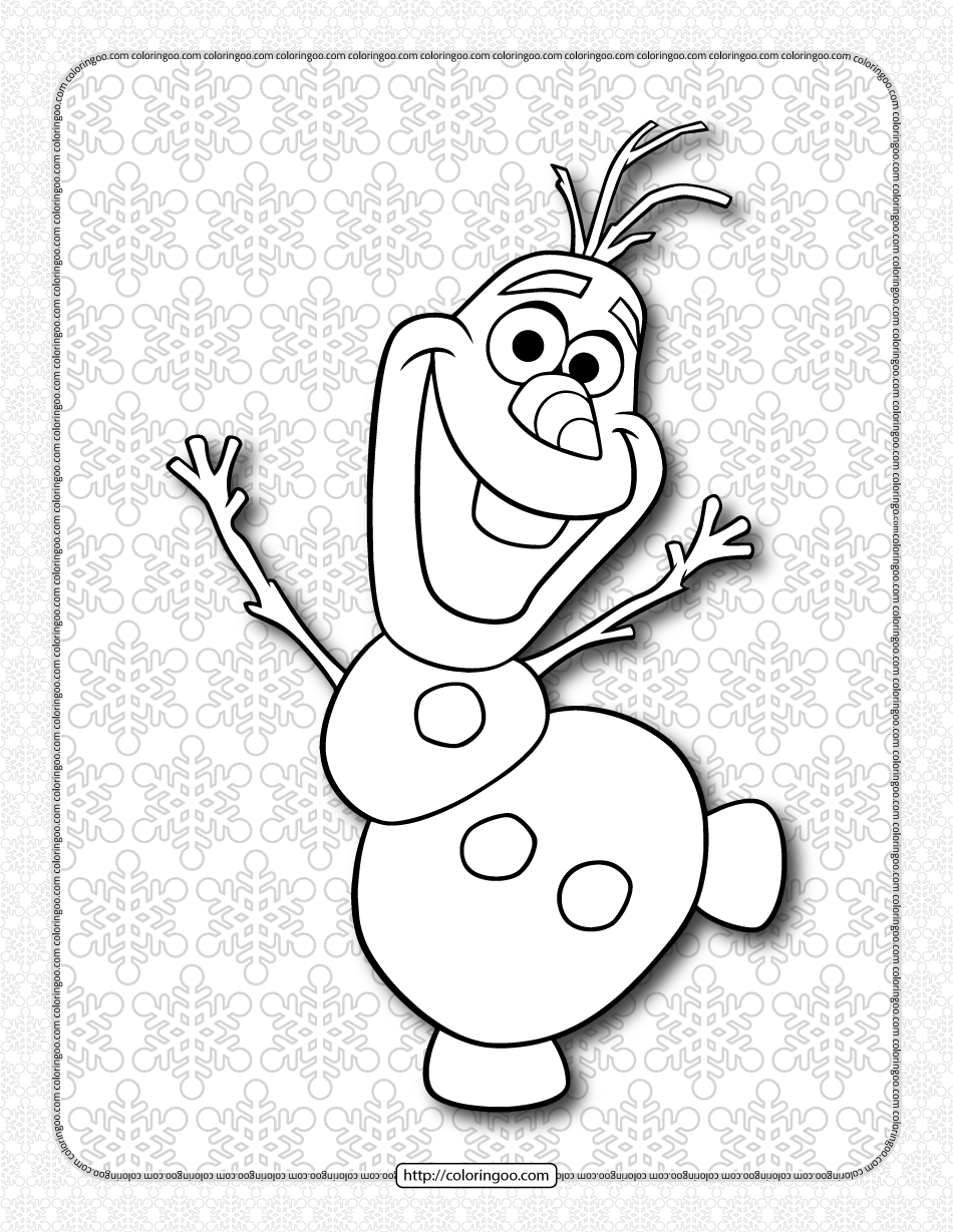 Frozen Olaf Coloring Page For Kids