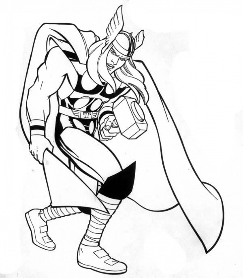 Free Printable Coloring Pages Thor