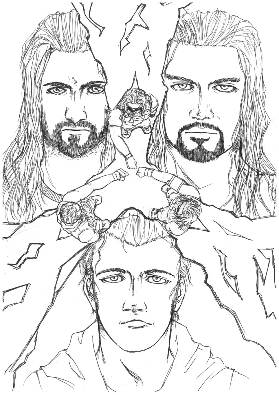 Get This Printable Wwe Coloring Pages Roman Reigns 21893
