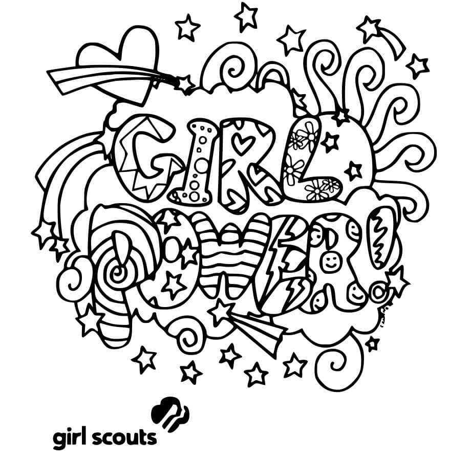Girl Scout Coloring Pages Printable