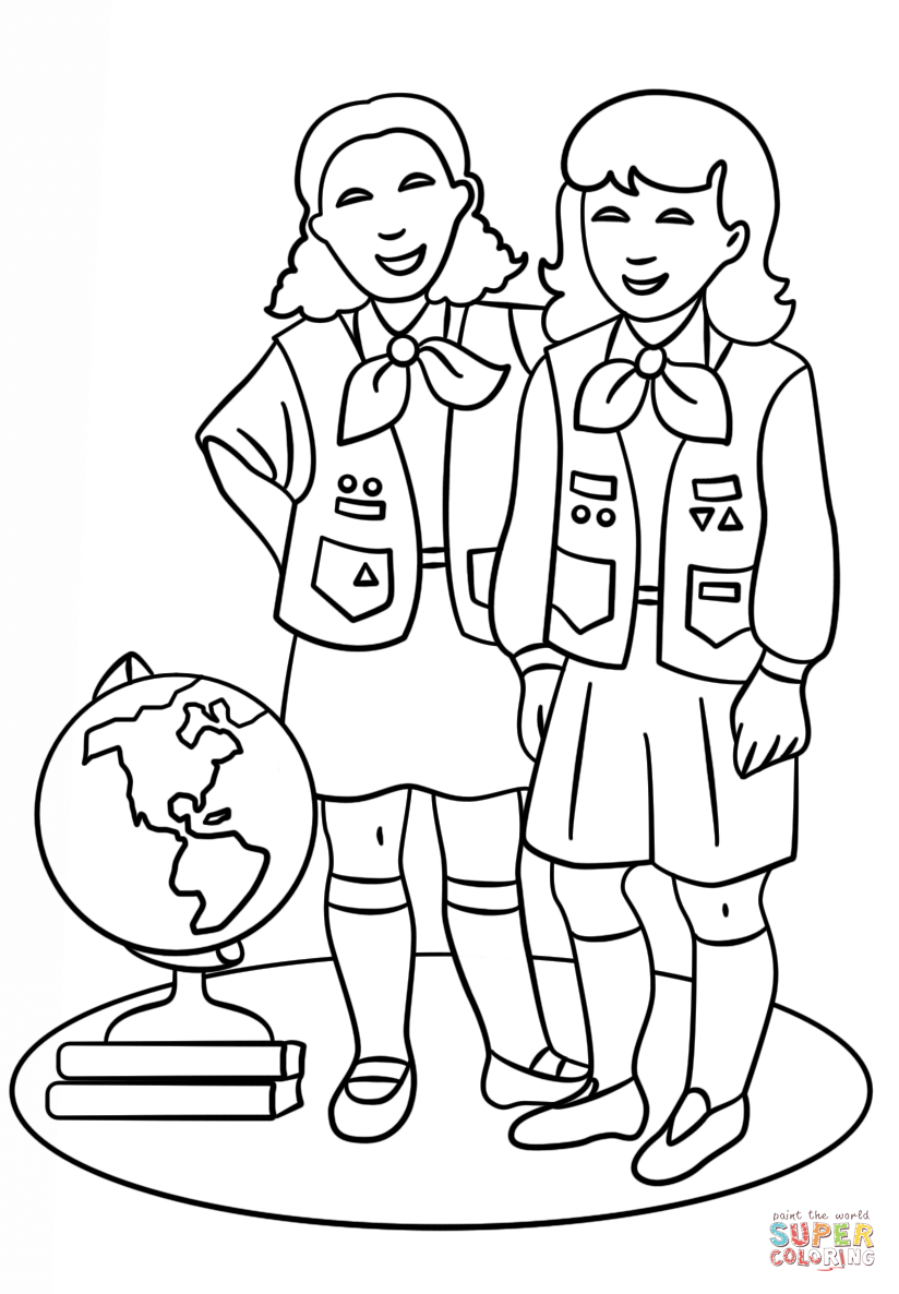 Girl Scouts Coloring Pages Coloring Home