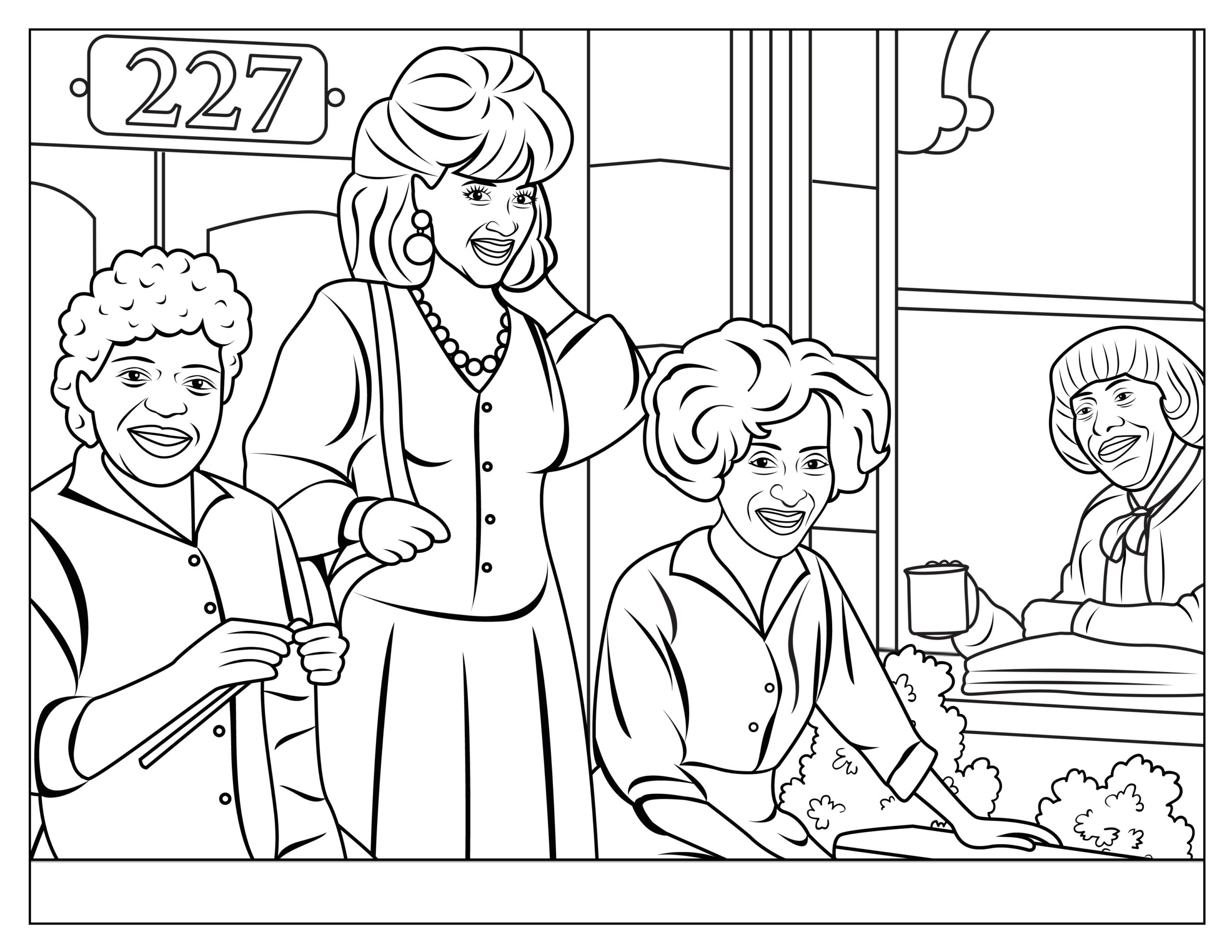 Golden Girls Coloring Book For A Quick Usage Educative Printable
