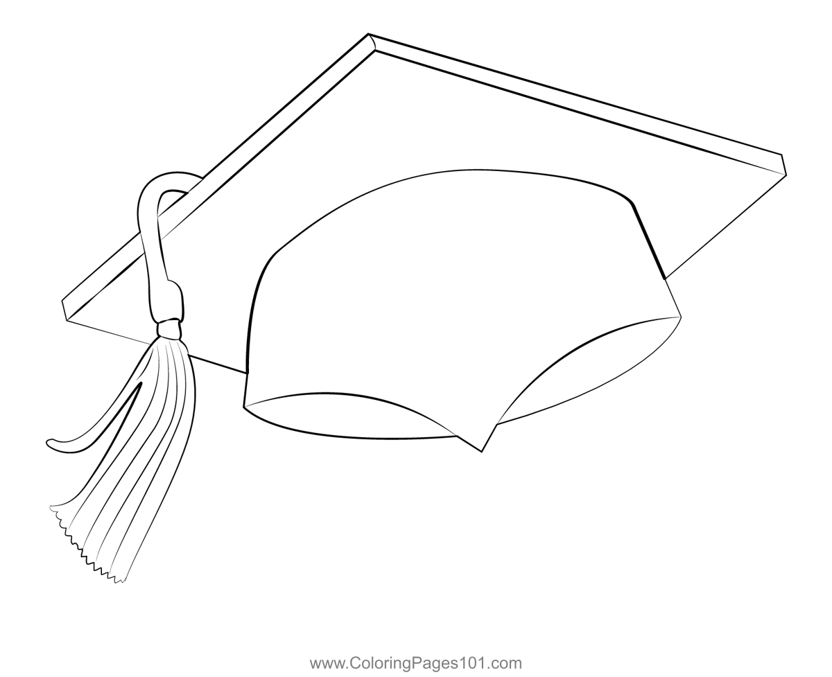 Graduation Cap Coloring Page For Kids Free Graduation Day Printable Coloring Pages Online For