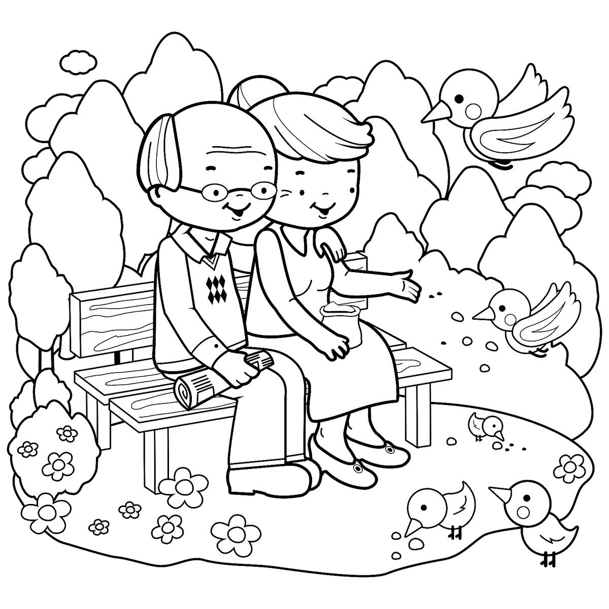 Grandparents Coloring Pages Free Fun Printable Coloring Pages Of Grandmas Grandpas For Kids
