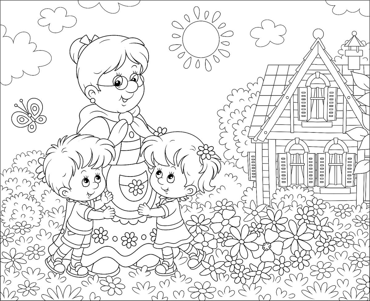 Grandparents Coloring Pages Free Fun Printable Coloring Pages Of Grandmas Grandpas For Kids