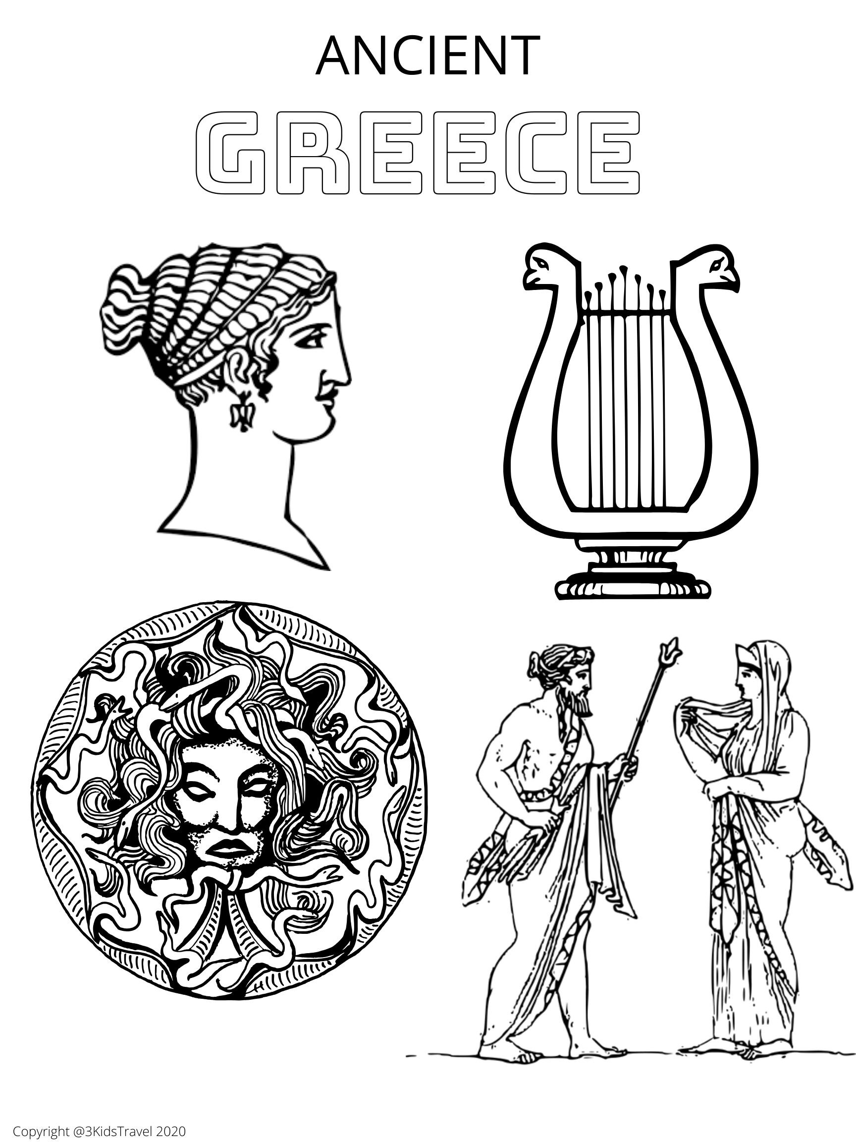 Greek Gods Coloring Pages Free
