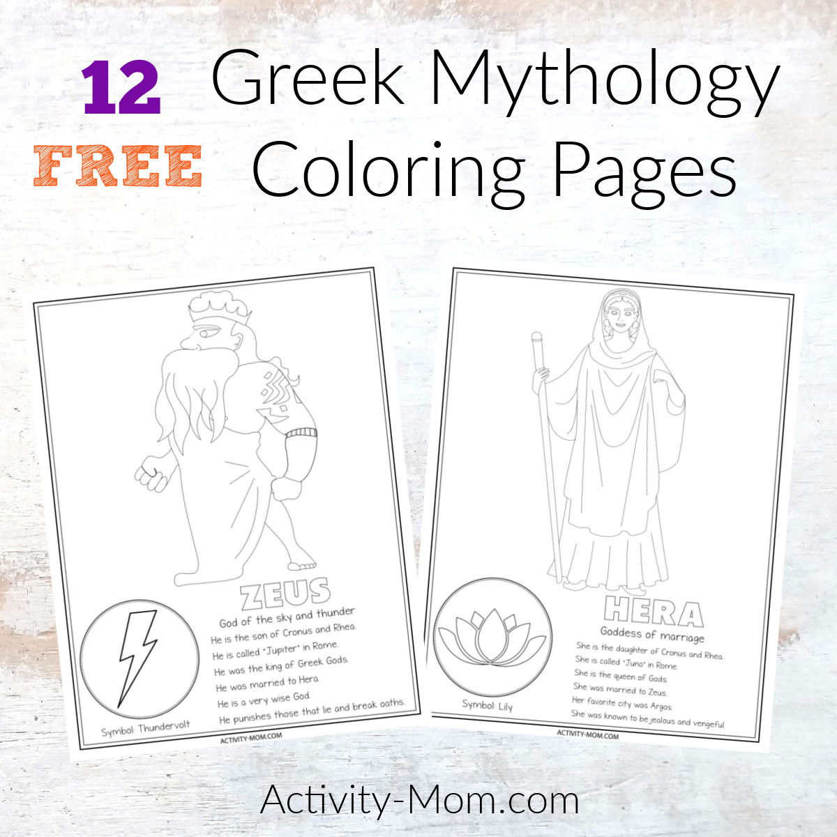 Greek Mythology Coloring Pages Free The Activity Mom