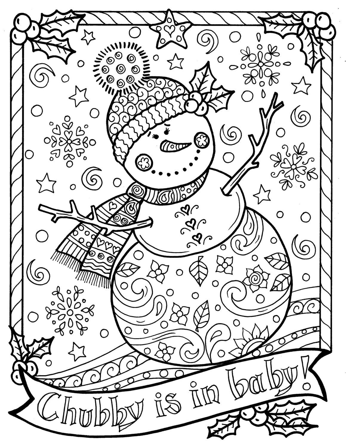 Holiday Coloring Book AdultcoloringbookZ