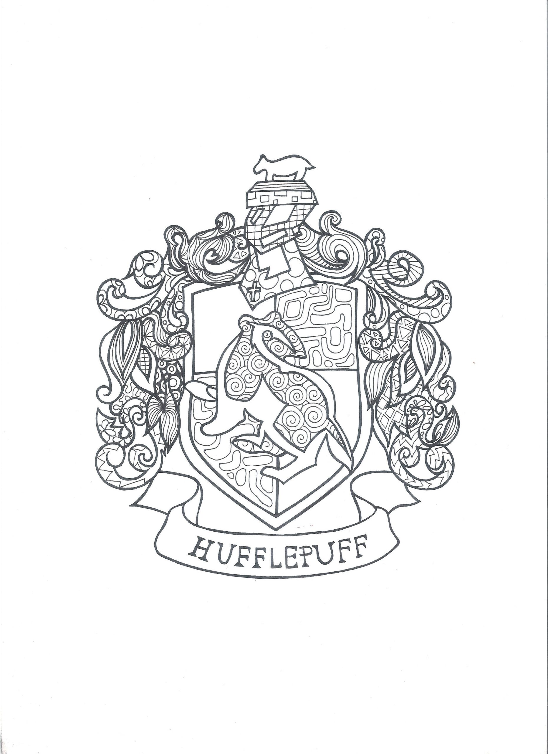 Hufflepuff Coloring Page Printable