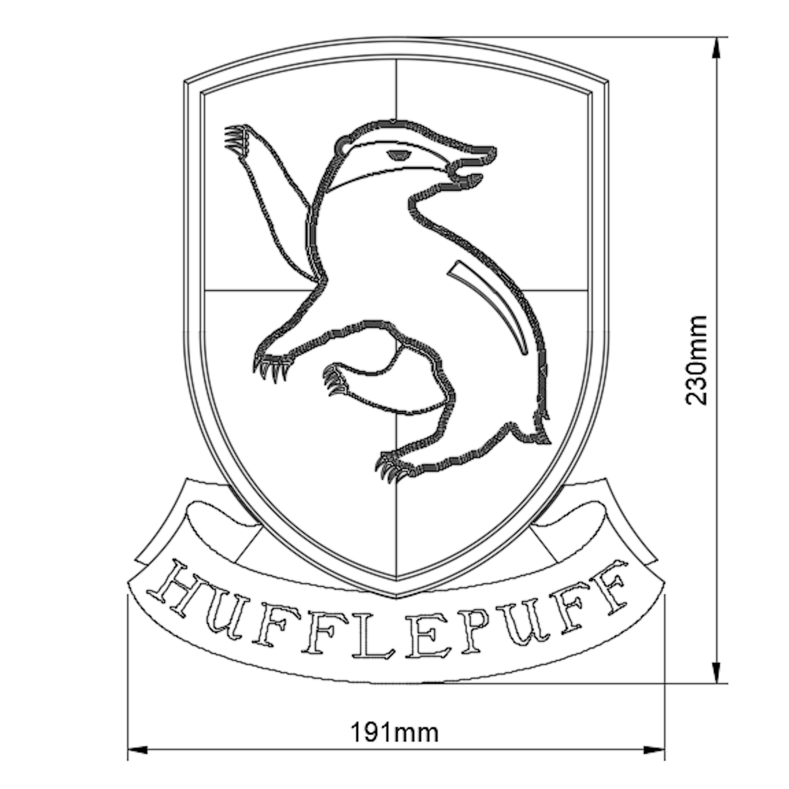Hufflepuff Crest Coloring Page Colouring Sketch Coloring Page