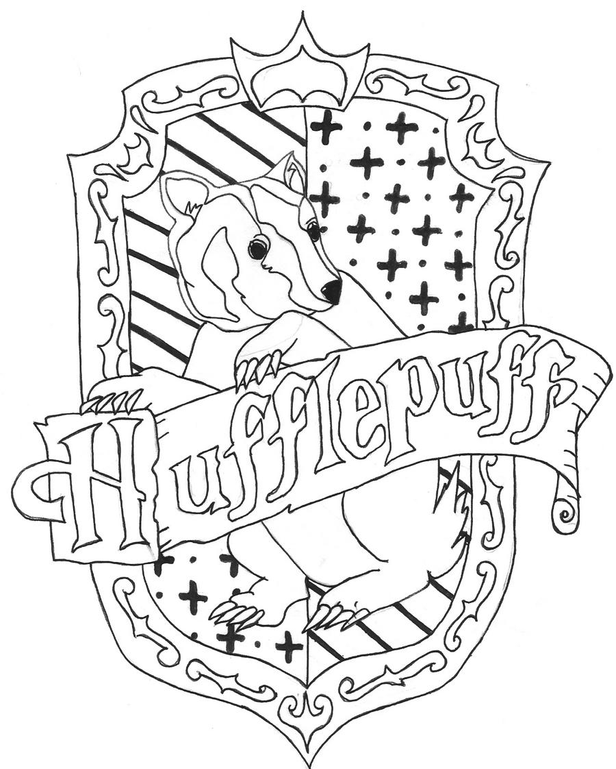 Hufflepuff Crest Harry Potter Coloring Book Harry Potter Drawings Harry Potter Colors
