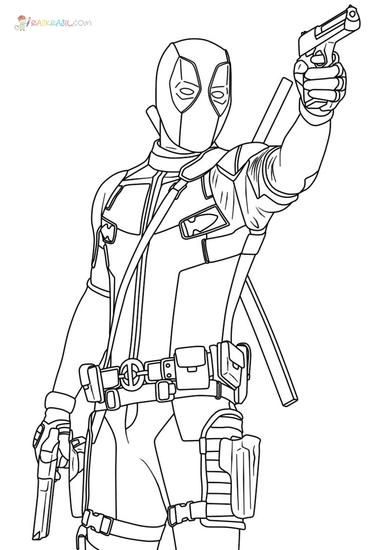 Printable Deadpool Coloring Pages