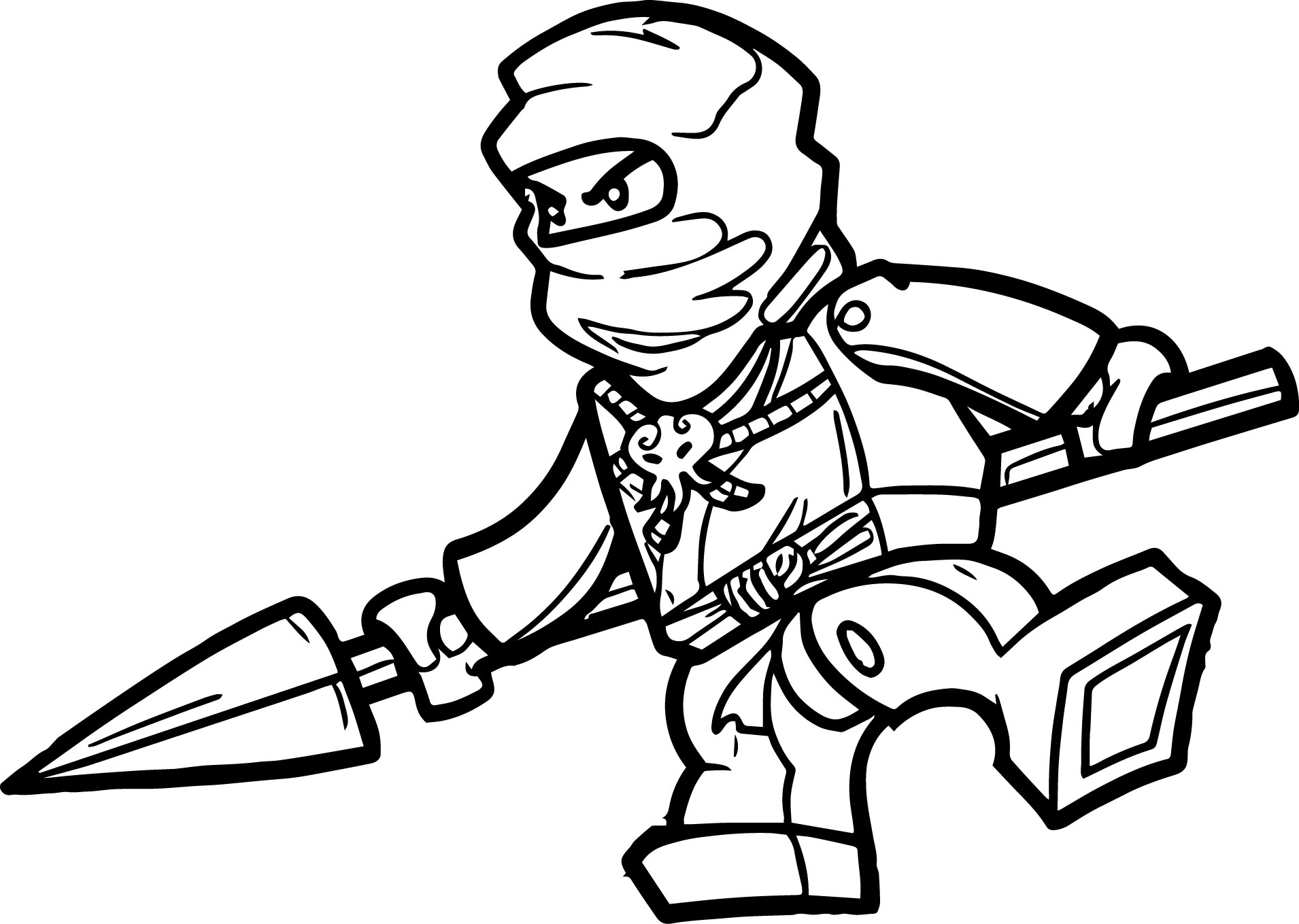 Jay Ninjago Sheet Coloring Page Wecoloringpage