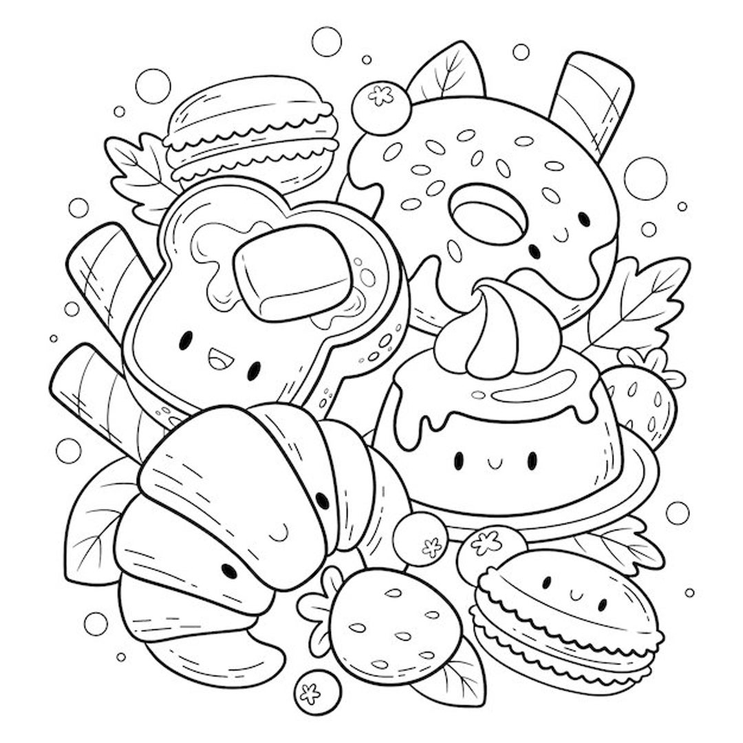 Printable Coloring Pages Cute Kawaii