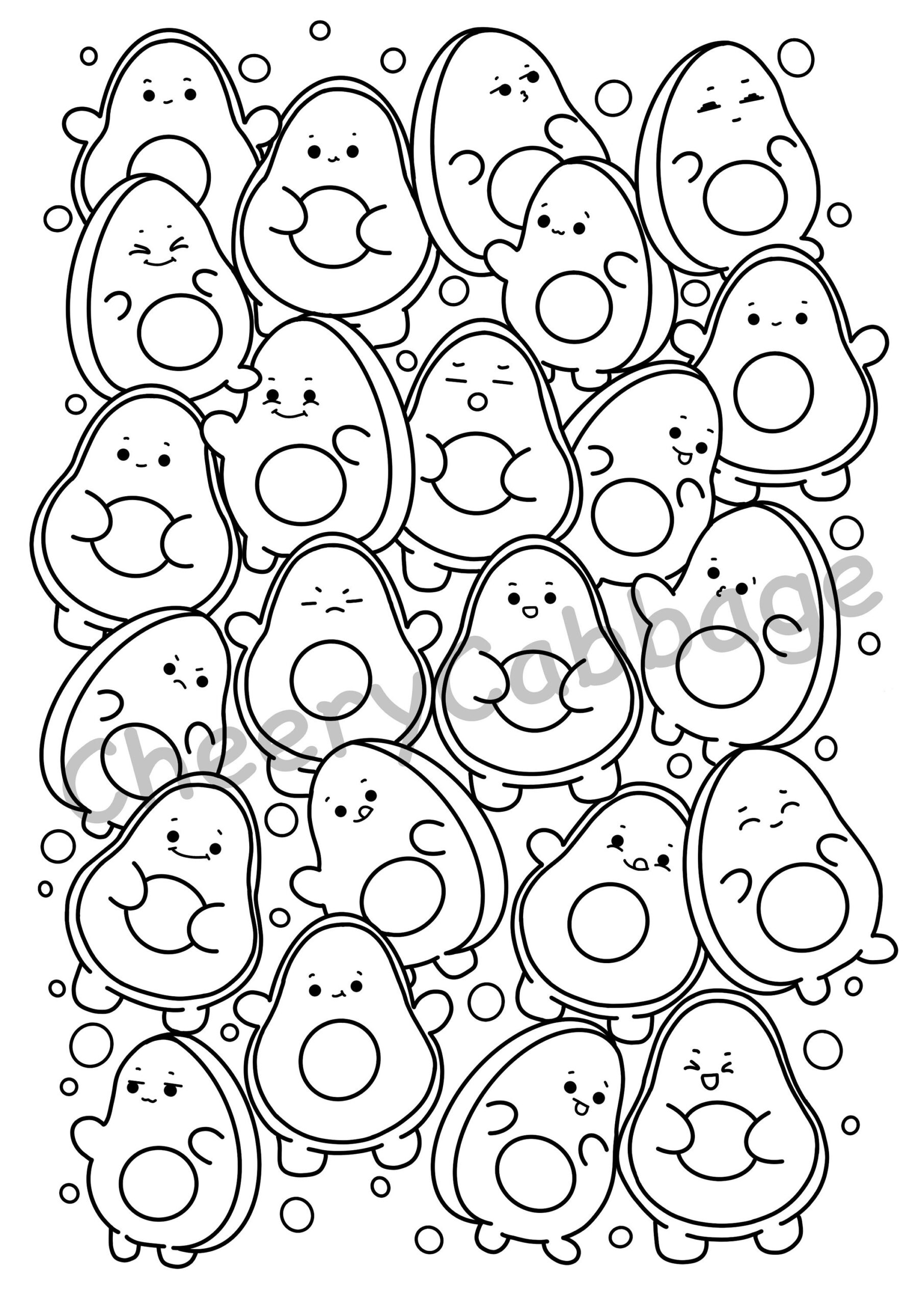 Kawaii Doodle Coloring Pages Free Download Goodimg Co