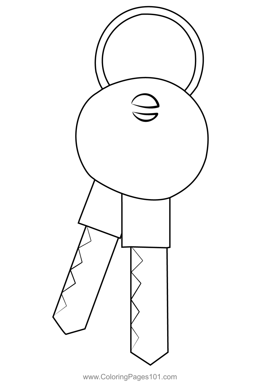 Keys Coloring Page For Kids Free Everyday Objects Printable Coloring Pages Online For Kids