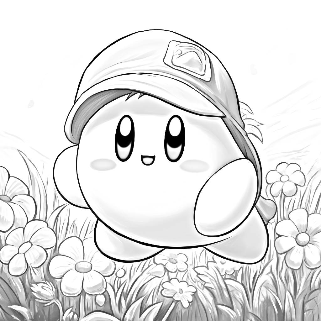 Kirby 20 Coloring Page