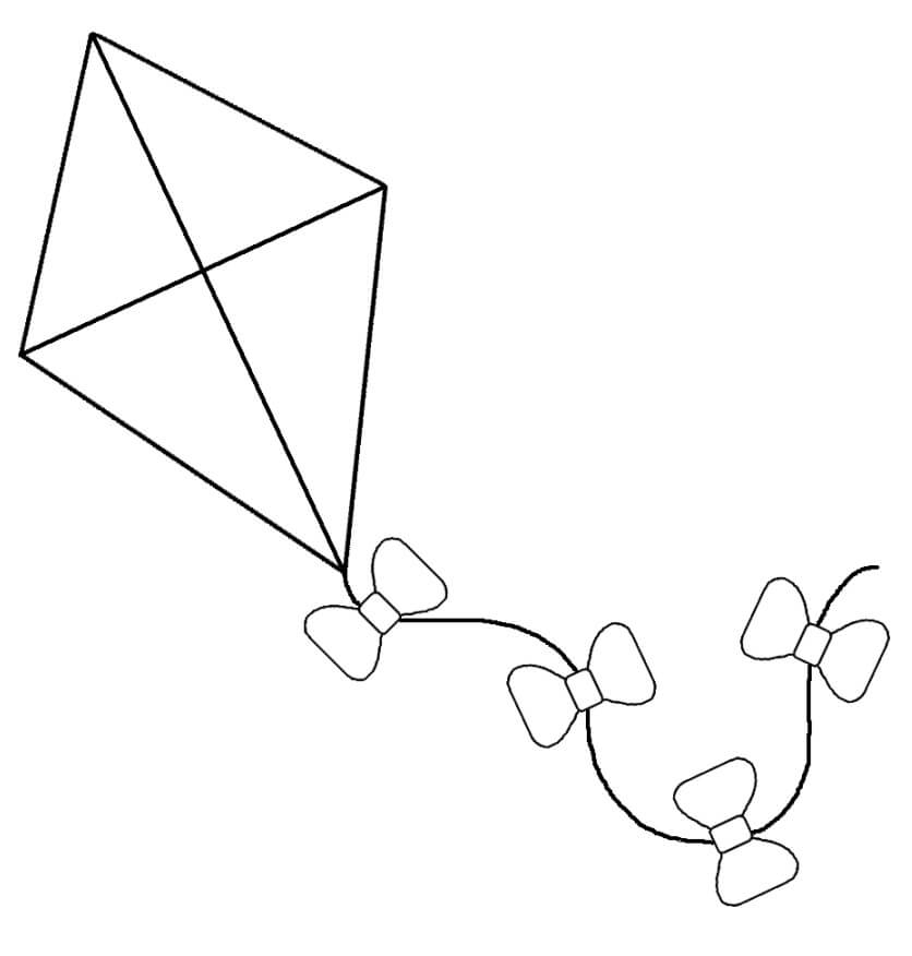 Kite Coloring Page Printable