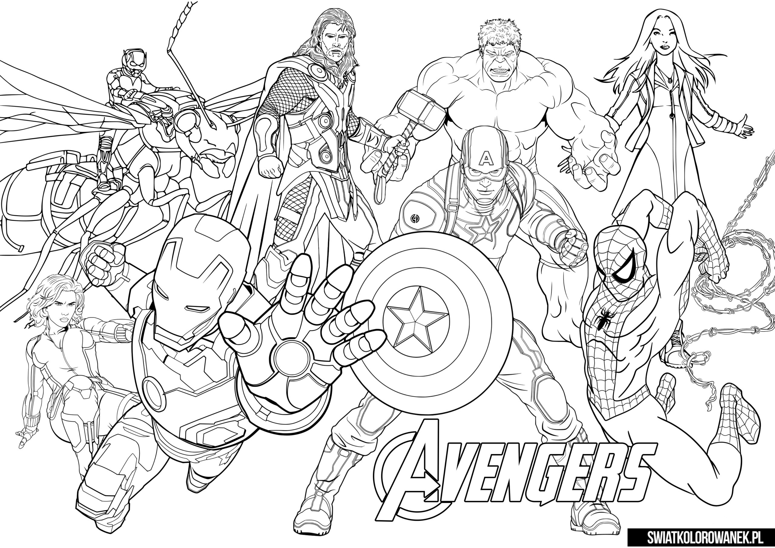 Kolorowanki Avengers Pobierz Darmowe Kolorowanki Marvel Avengers