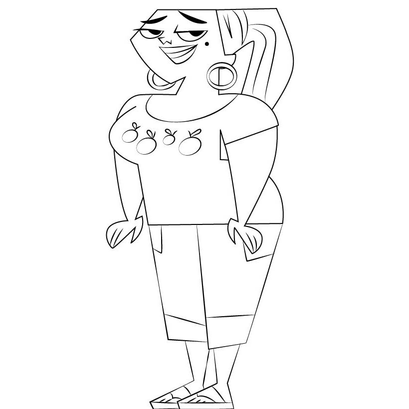 Leshawna From Total Drama Coloring Pages XColorings