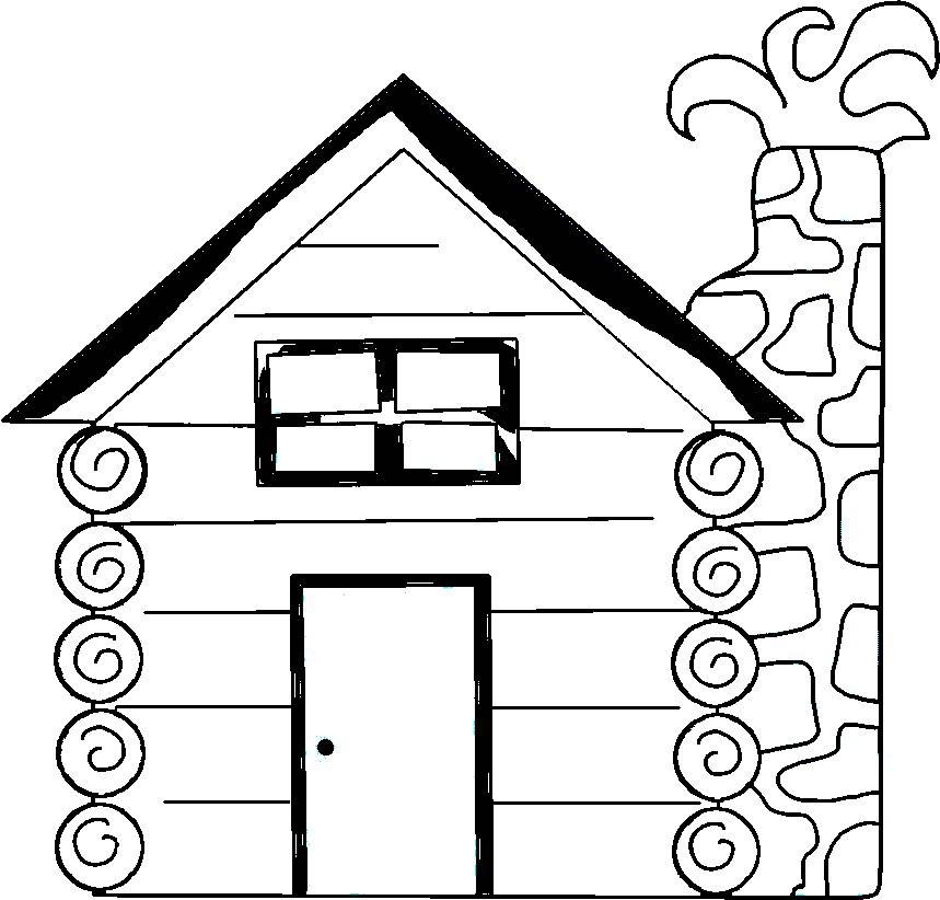 Little Red Riding Hood Grandma S House Printable Line Art
