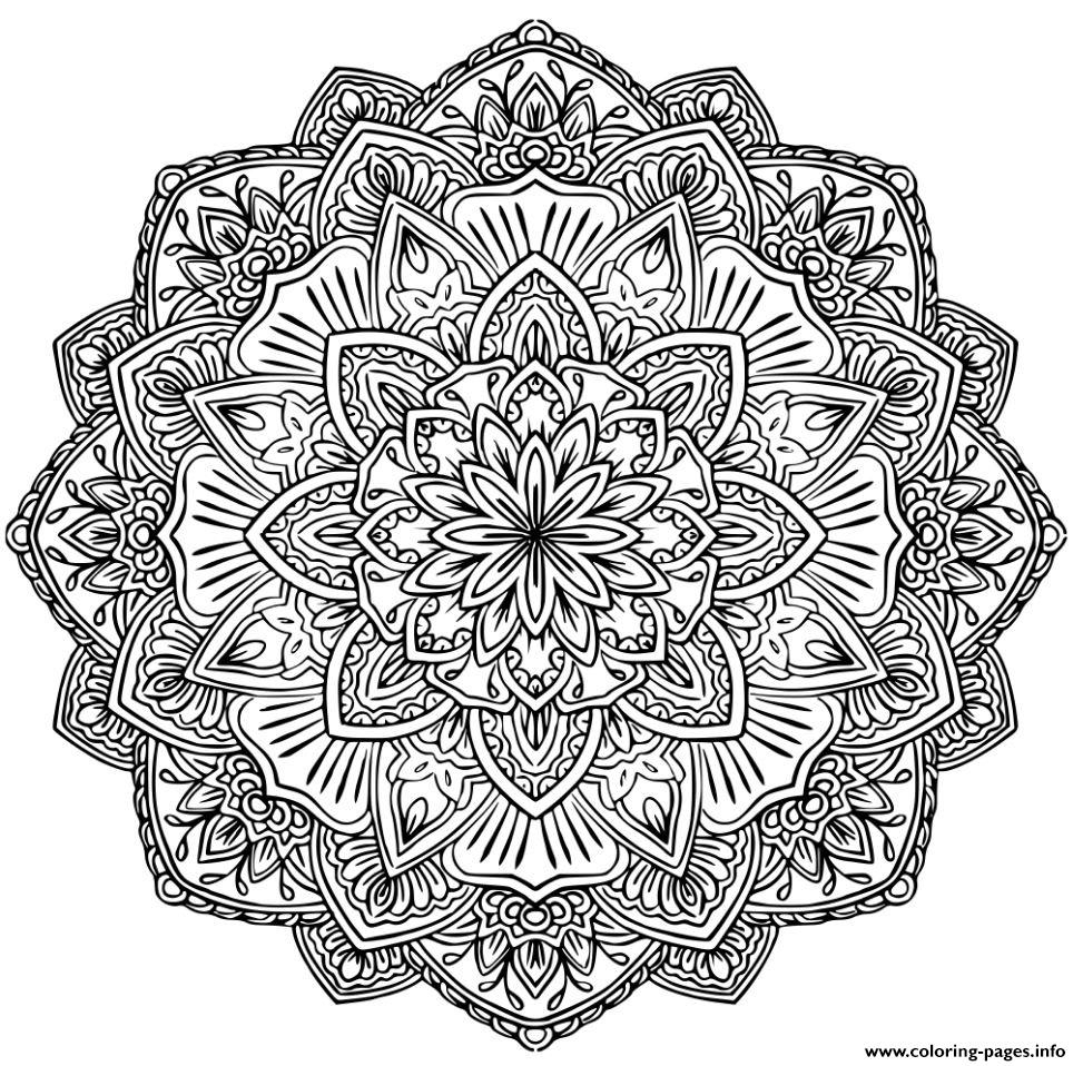 Complex Mandala Coloring Pages Printable
