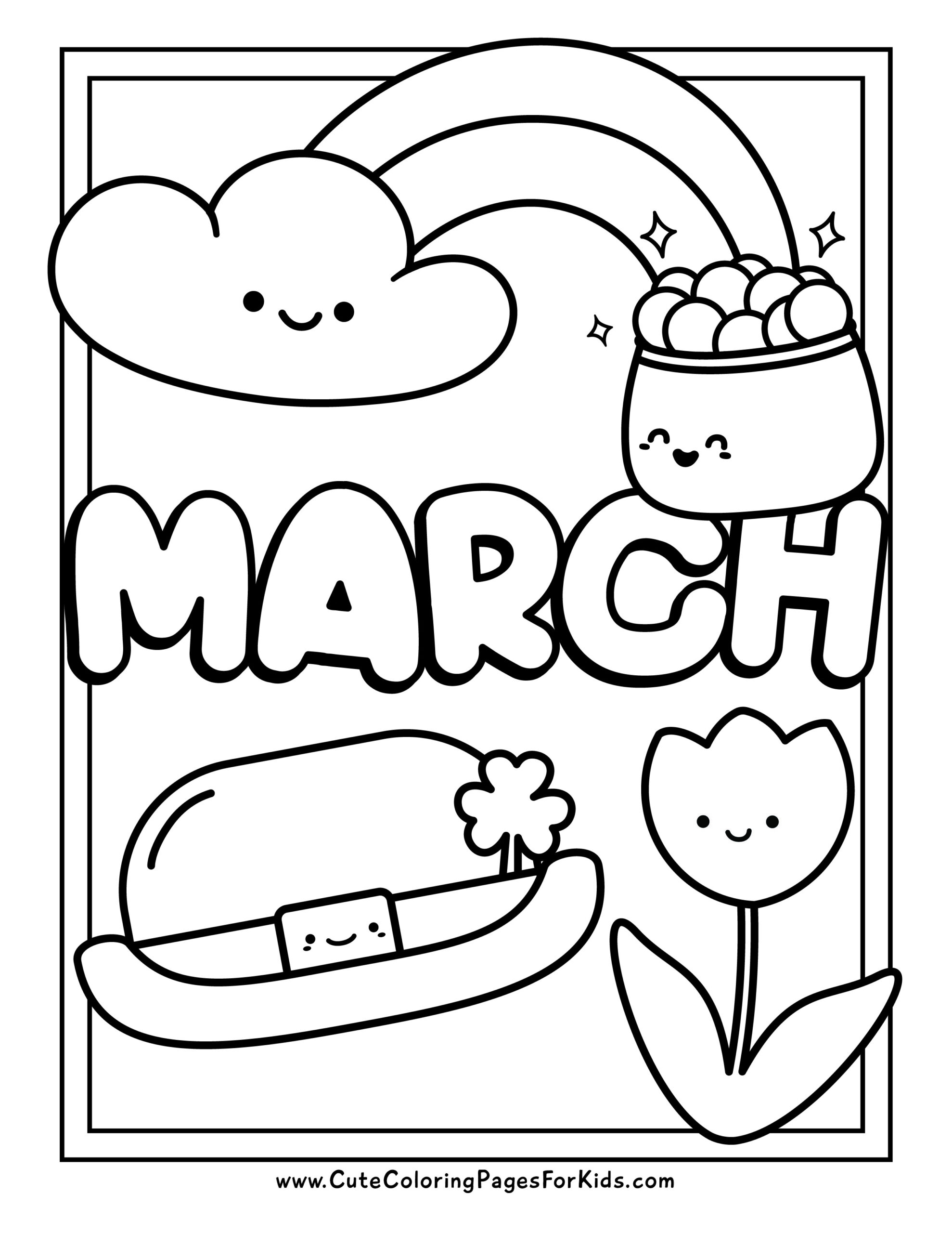 March Coloring Pages Cute Coloring Pages For Kids