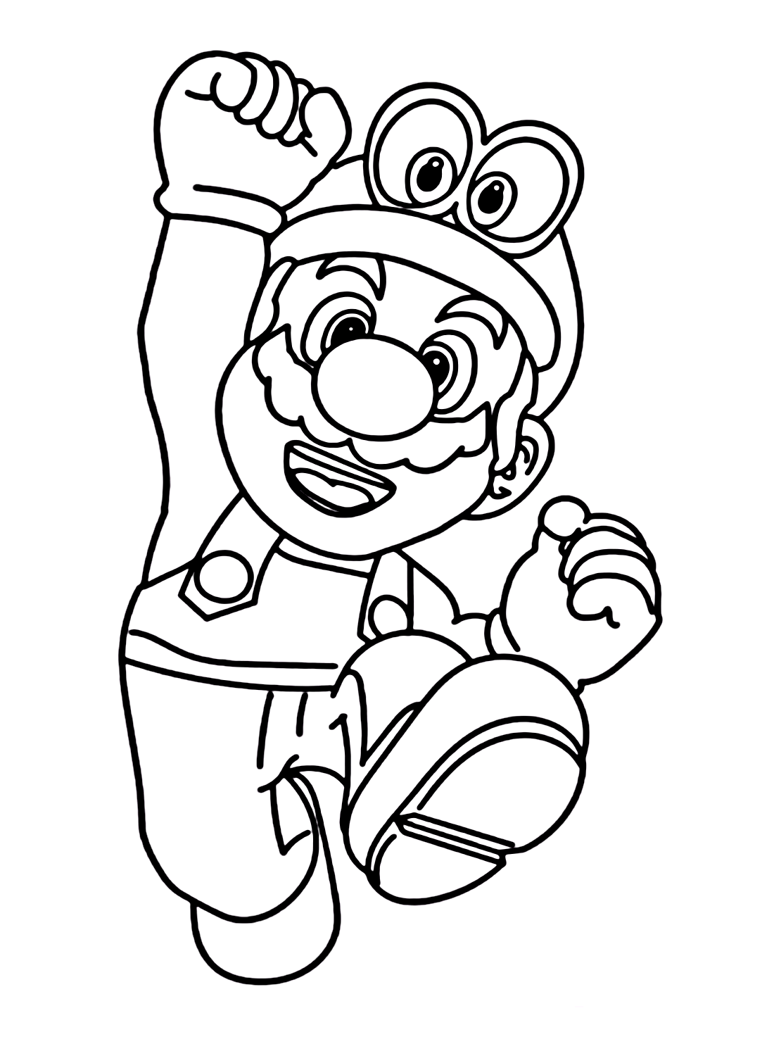 Mario From Super Mario Odyssey Coloring Page Free Printable Coloring Pages