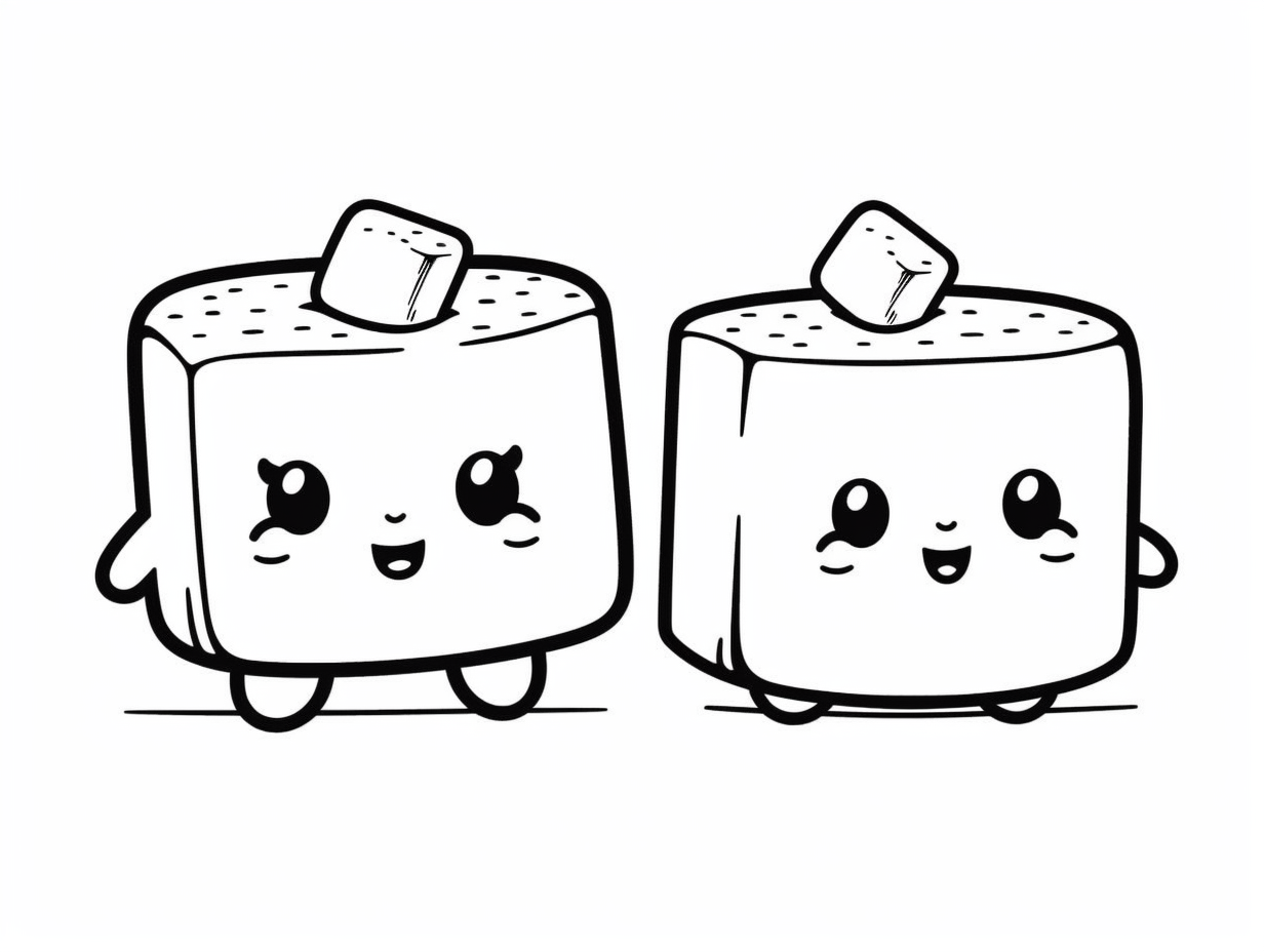 Marshmallow Coloring Pages Top 35 Free Printable Designs