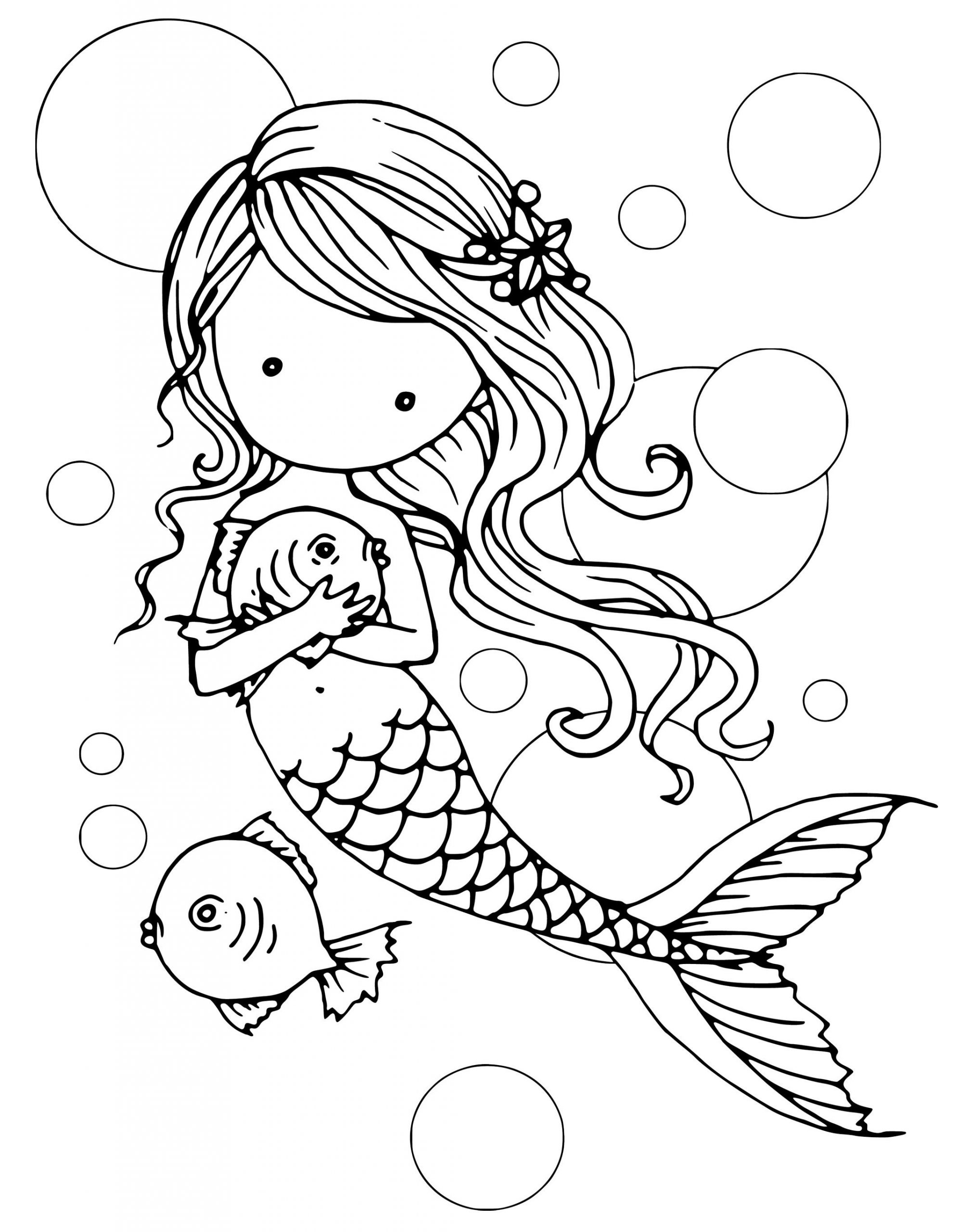 Mermaid Coloring Pages To Print Out