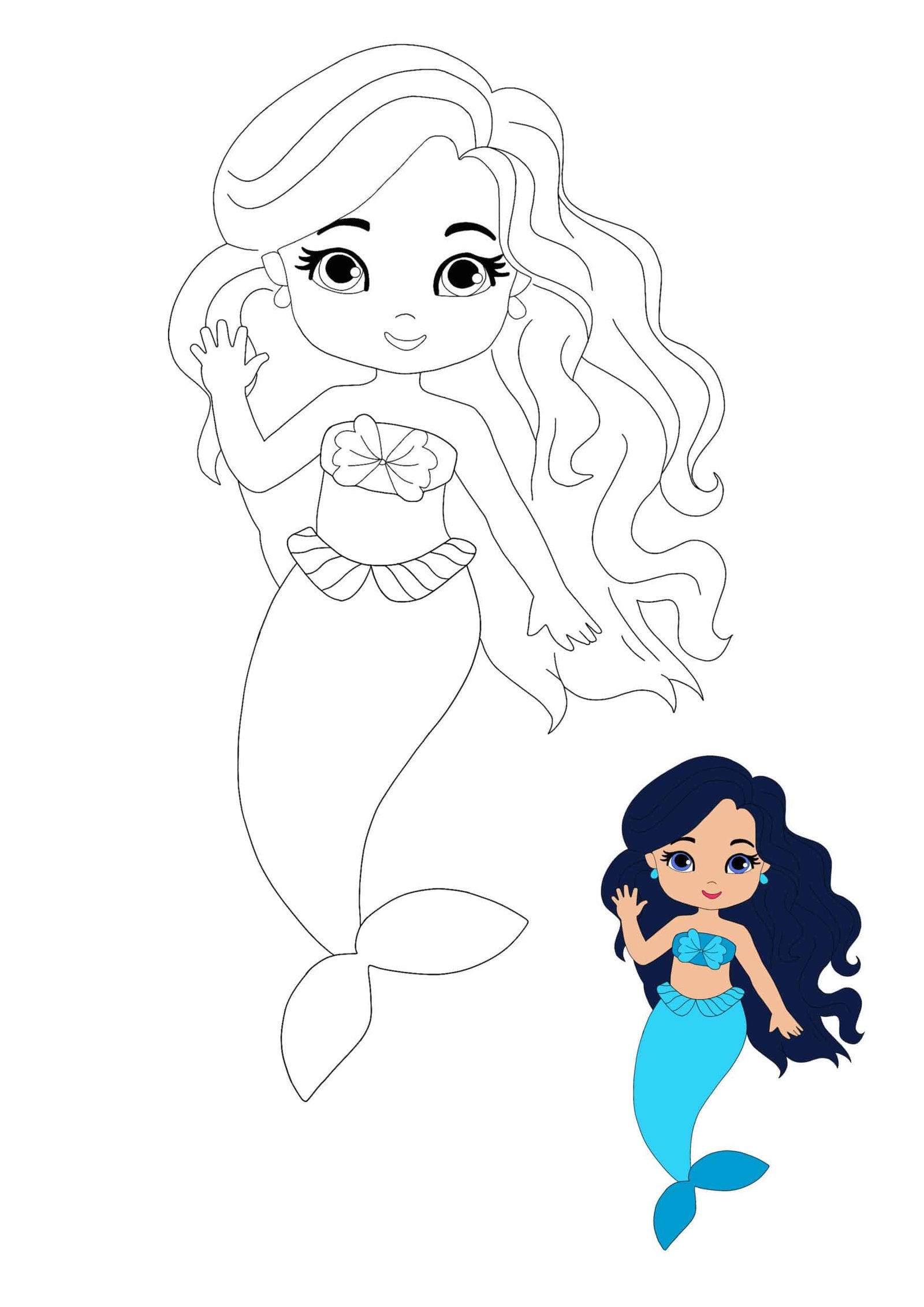 Mermaid Coloring Page Free Printable