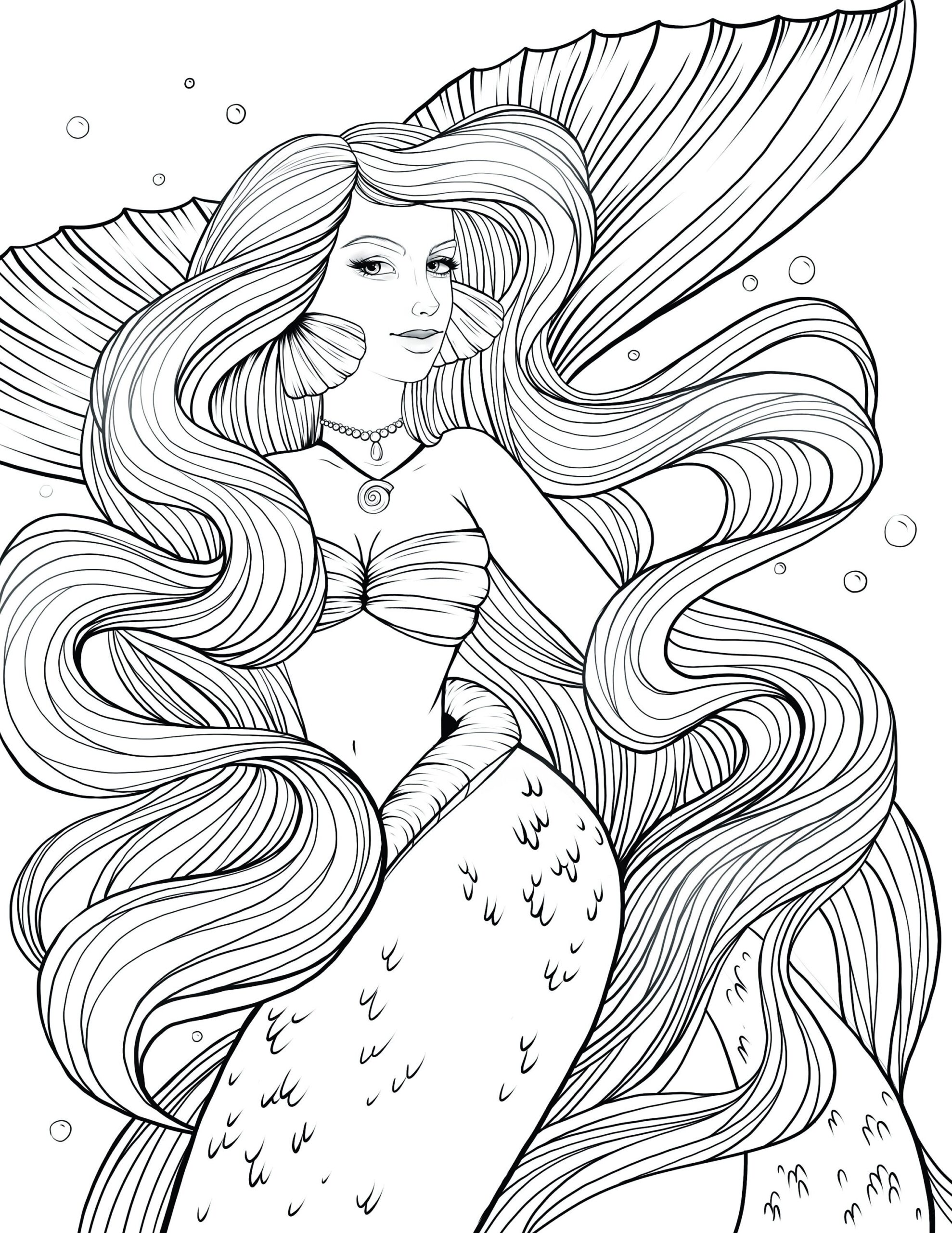 Mermaid Coloring Pages Printable