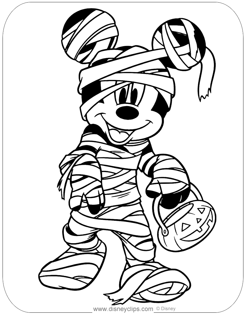Mickey Mouse Halloween Coloring Pages Disney Halloween Fun