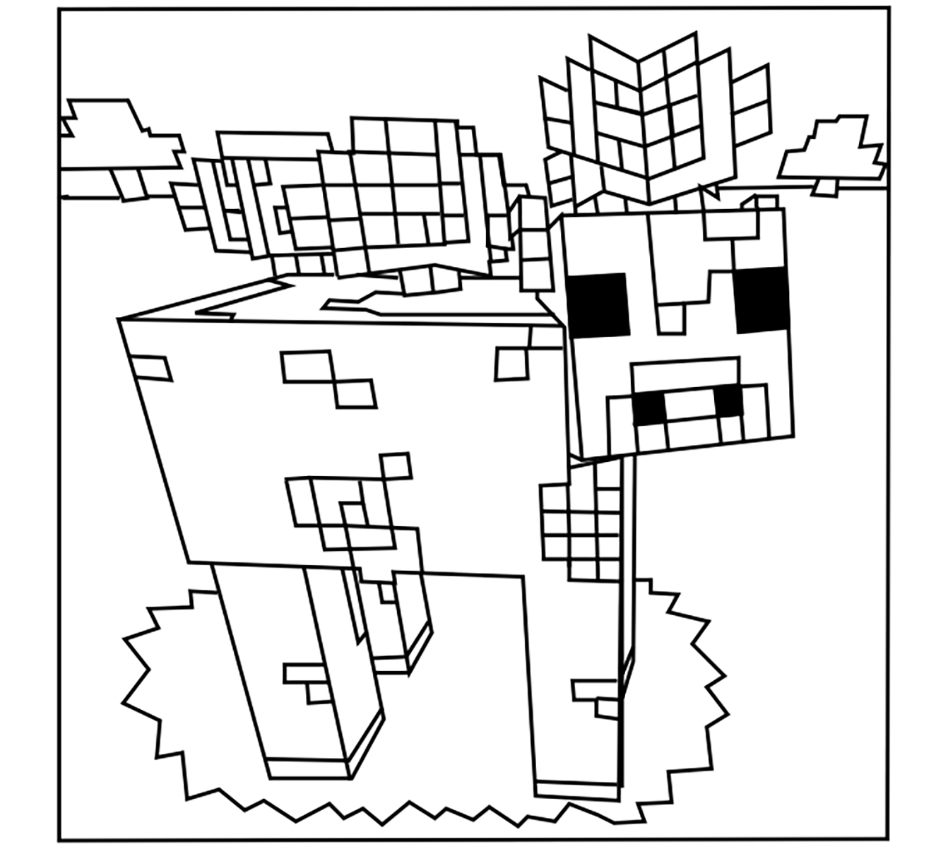 Minecraft Coloring Page For Kids Minecraft Coloring Pages For Kids