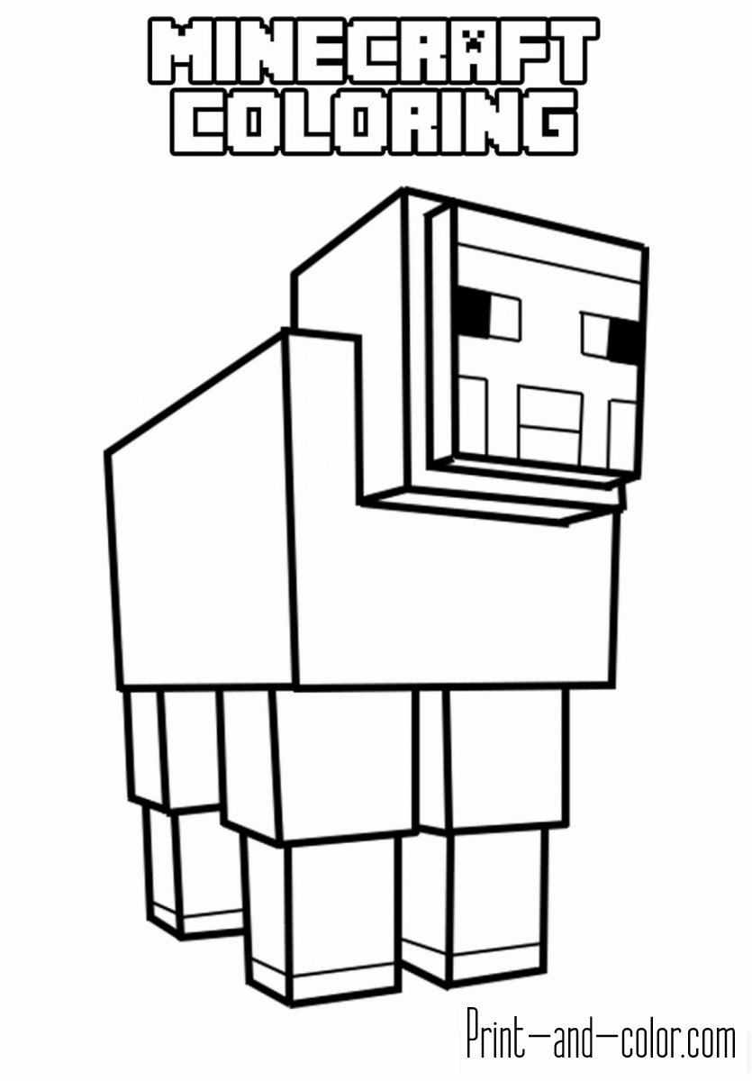 Minecraft Coloring Page Printable