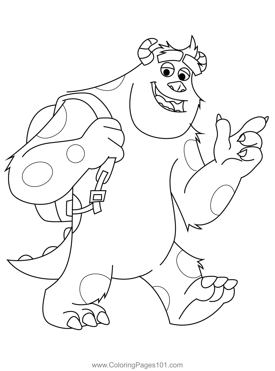 Monsters Inc Coloring Page For Kids Free Monsters University Printable Coloring Pages Online