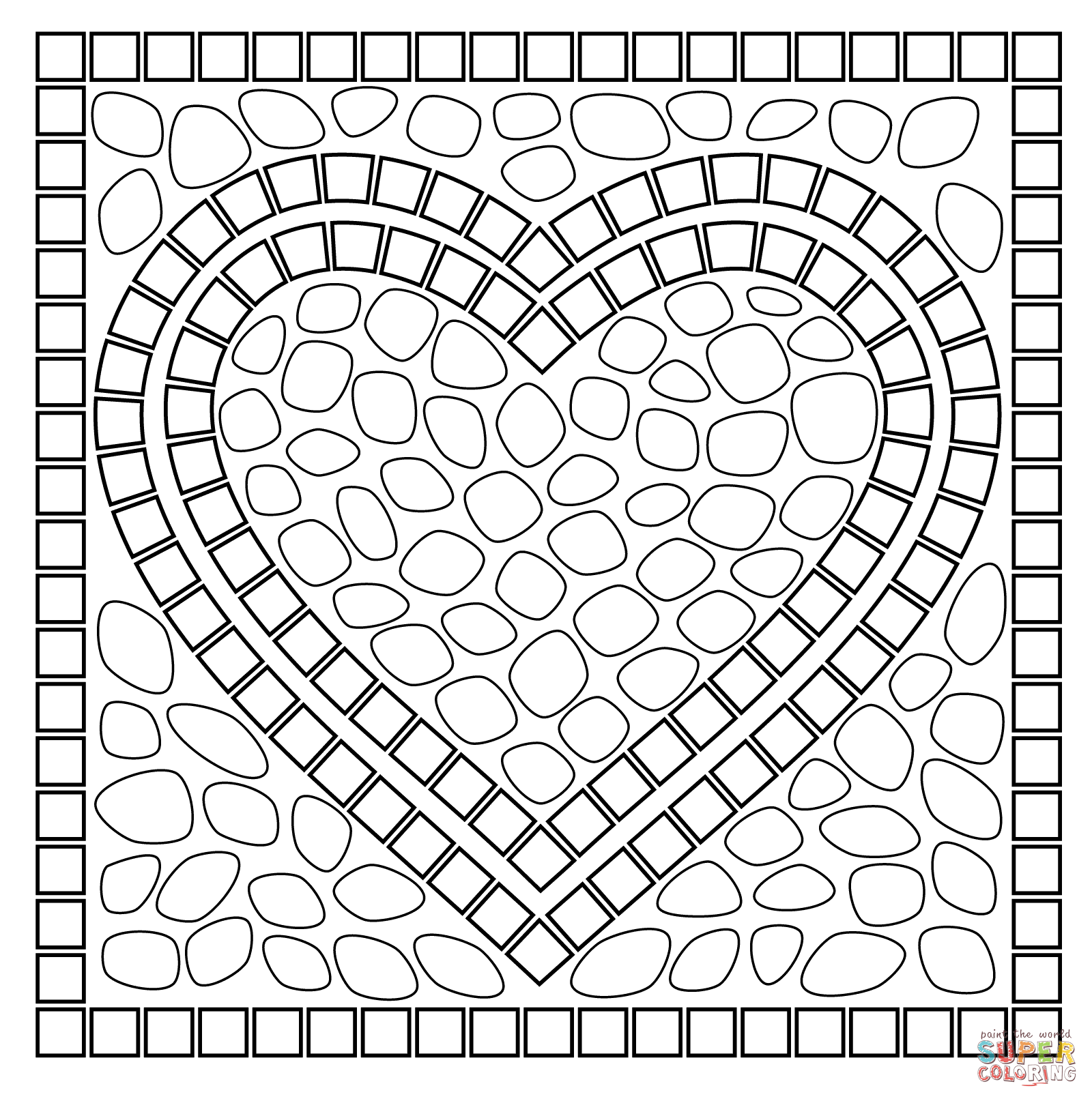 Mosaic Patterns Coloring Pages Coloring Home