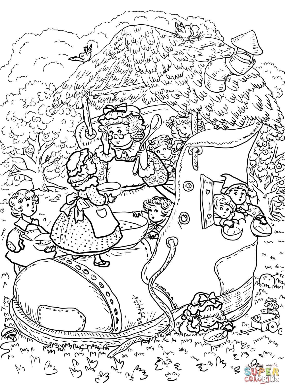 Mother Goose Coloring Pages Free Printable Free Printable