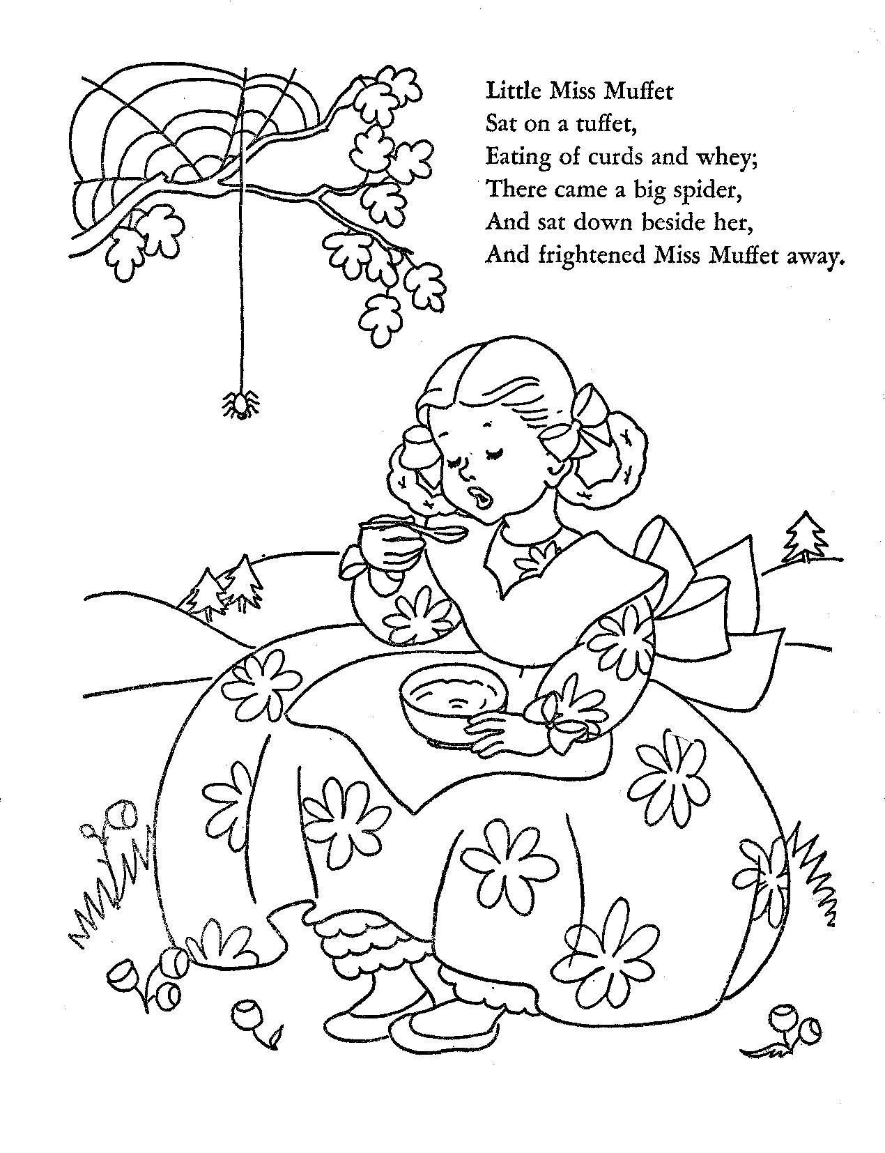 Mother Goose Rhymes Coloring Pages Coloring Pages