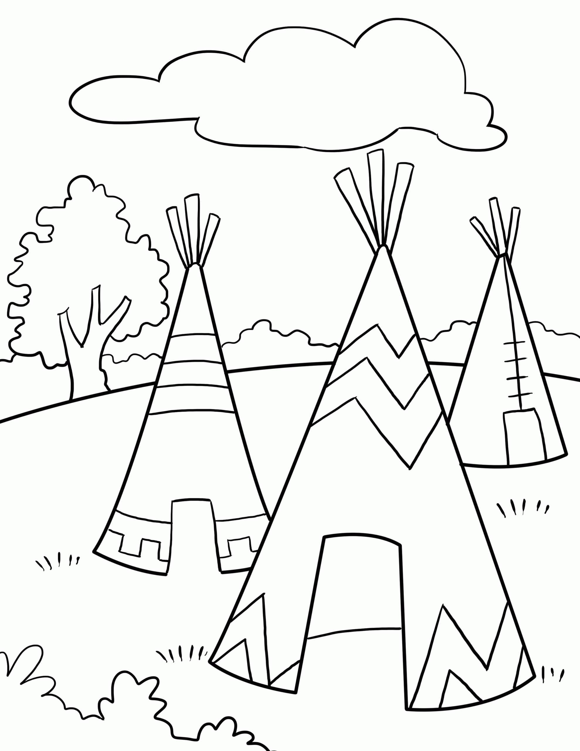 Native American Coloring Pages Printable Native American Woman Coloring Home