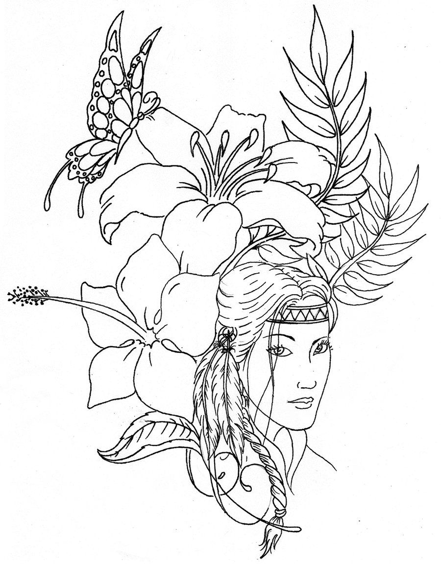 Native American Coloring Pages Printables