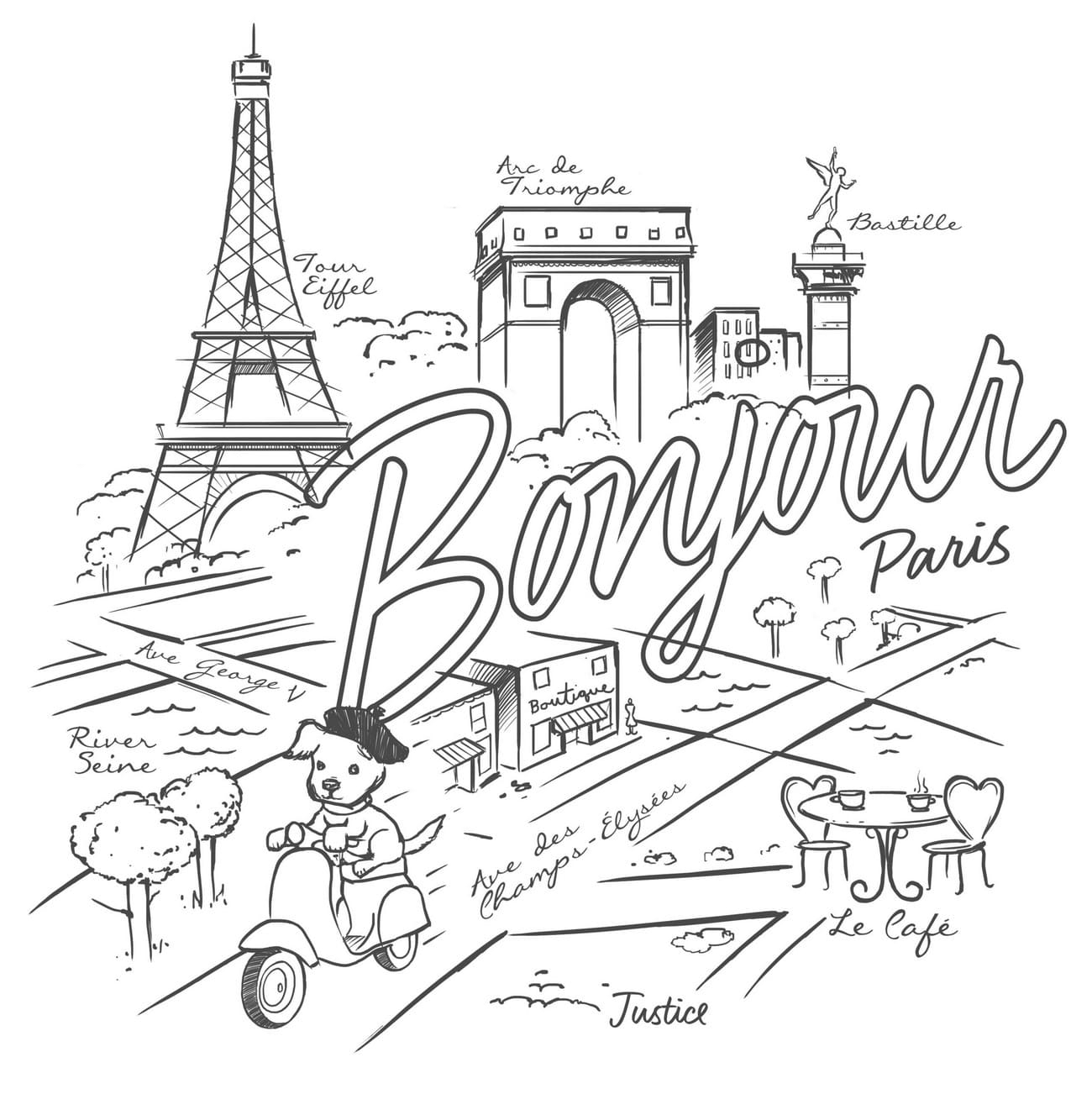 Paris Coloring Pages 110 Printable Coloring Pages